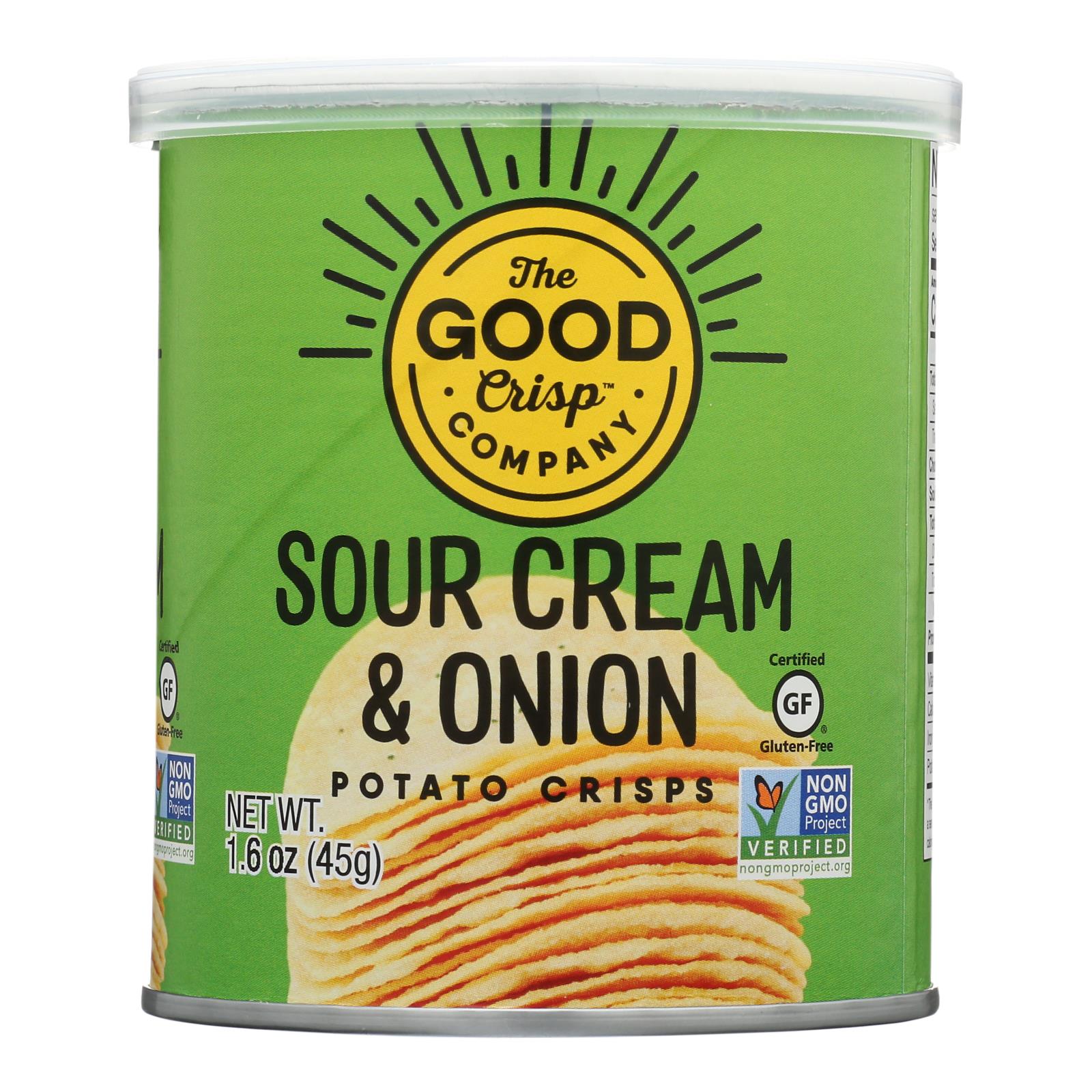The Good Crisp Company Potato Crisps - Sour Cream And Onion - Case Of 12 - 1.6 Oz
