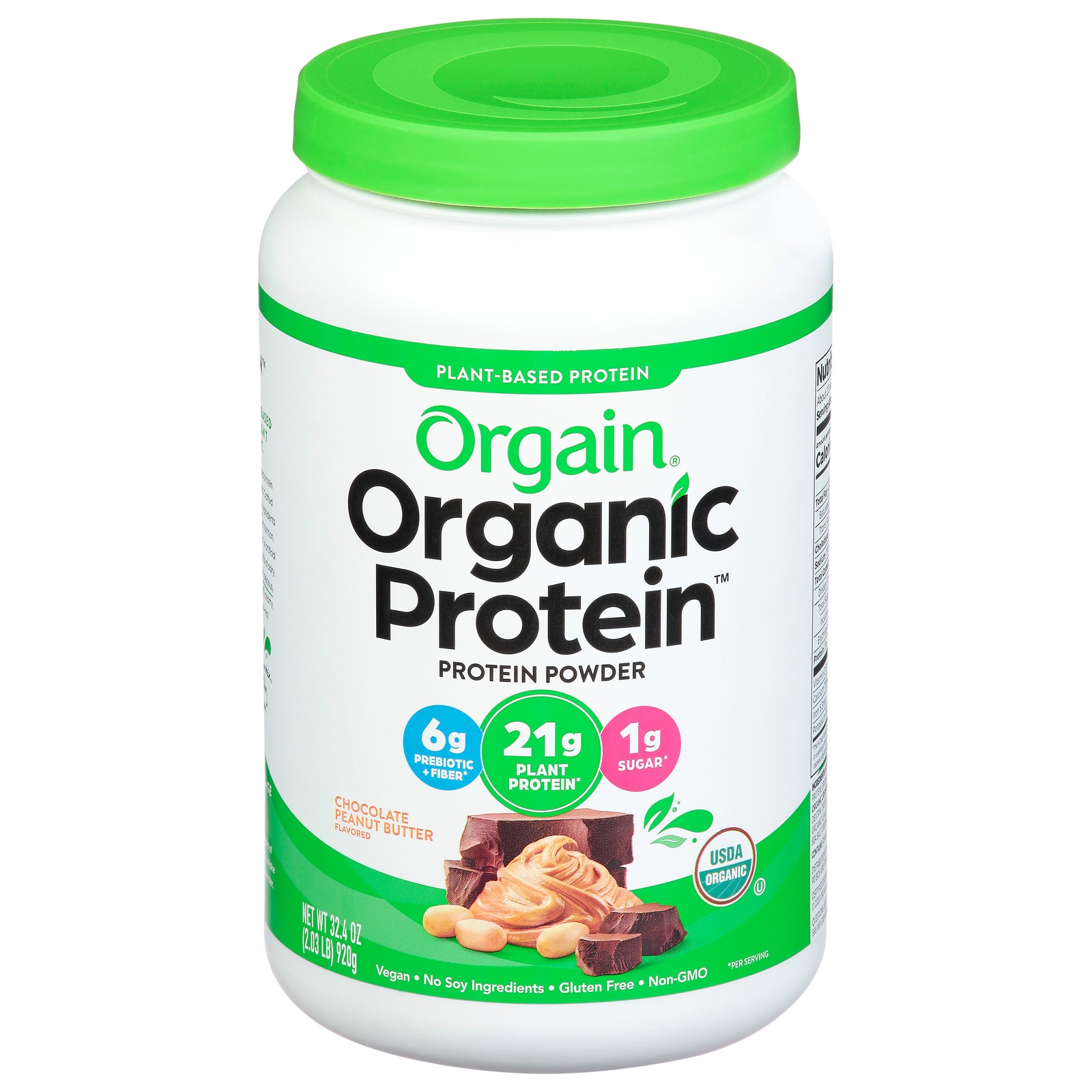 Orgain - Prot Pwdr Og2 Choc Pbtr - EA of 1-2.03 LB