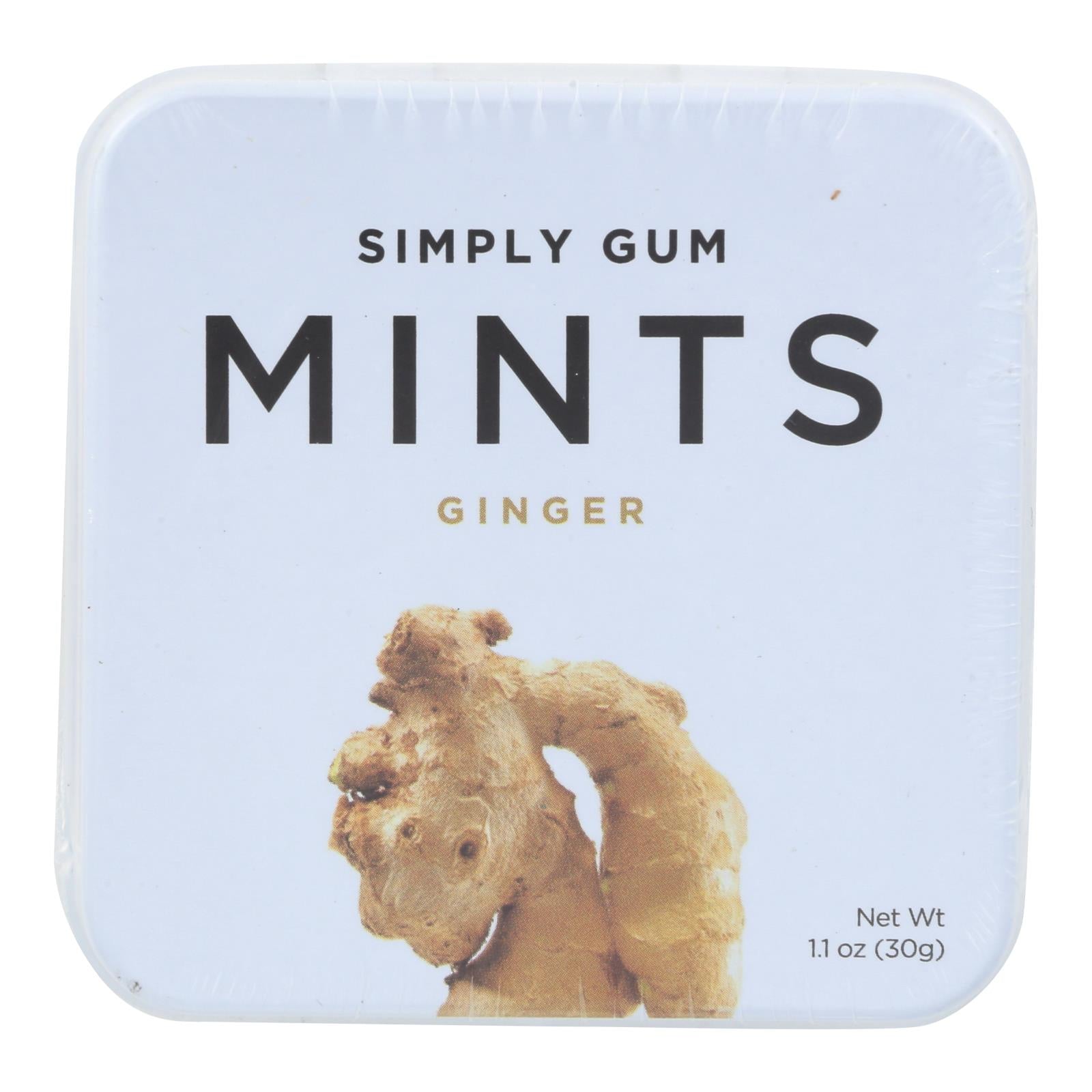 Simply Gum Ginger Mints - Case Of 6 - 30 Ct