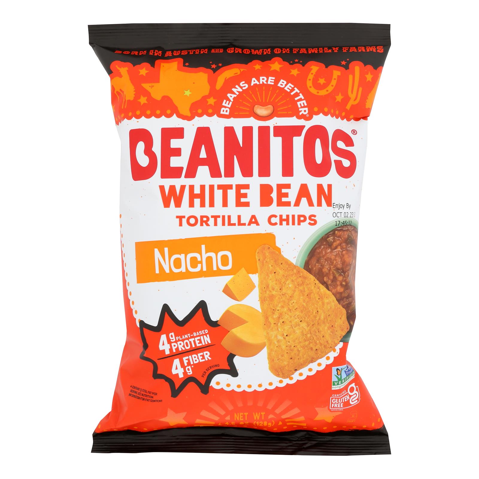 Beanitos - White Bean Chips - Nacho Nation - Case Of 6 - 4.5 Oz.