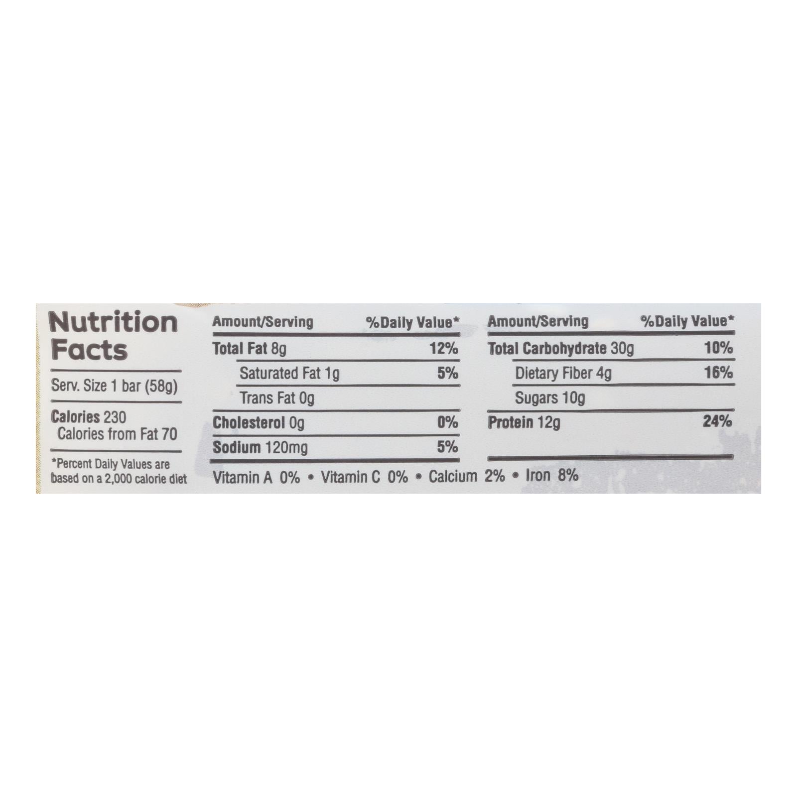 Gfb Nutrition Bars - Case Of 12 - 2.05 Oz