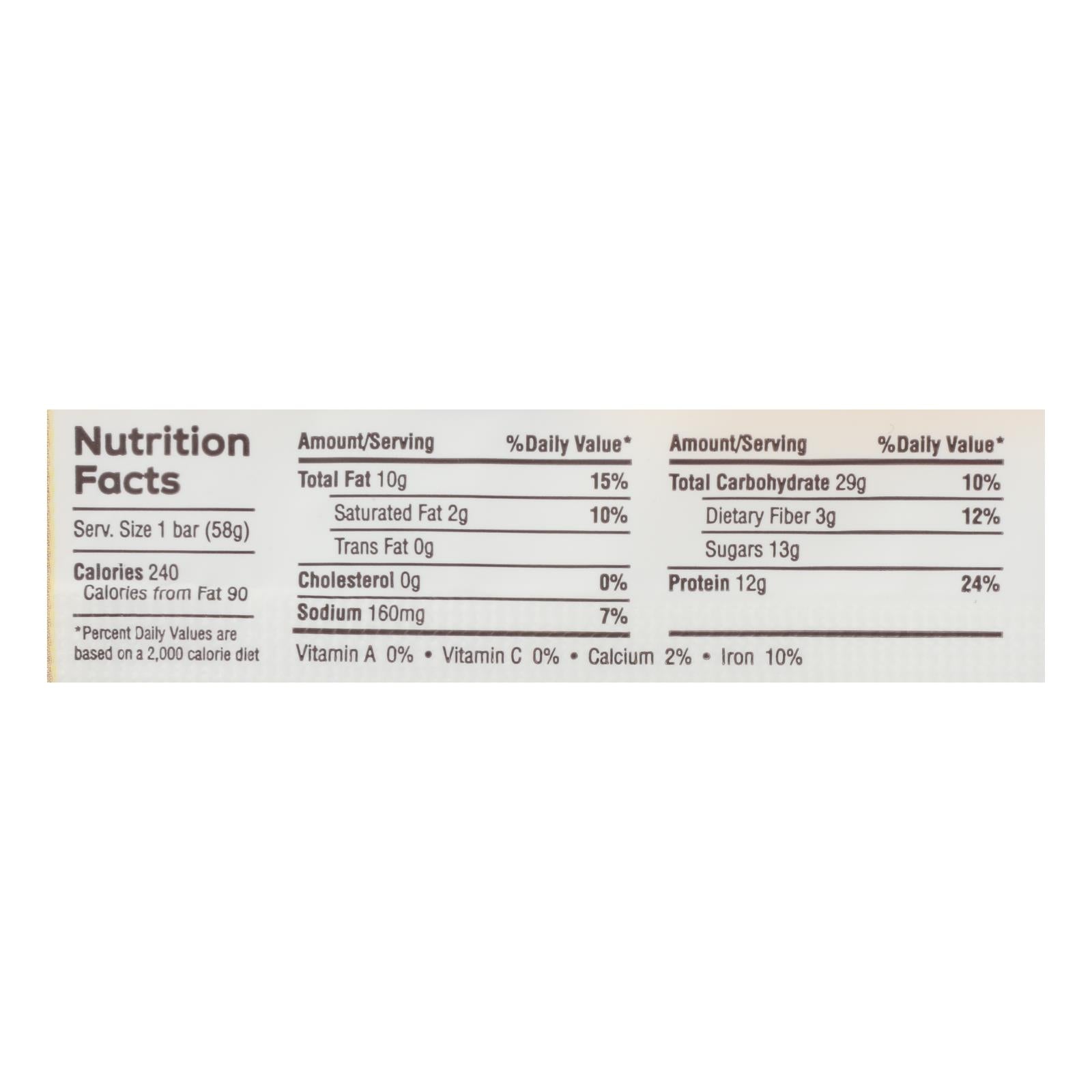 Gfb Nutrition Bars - Case Of 12 - 2.05 Oz