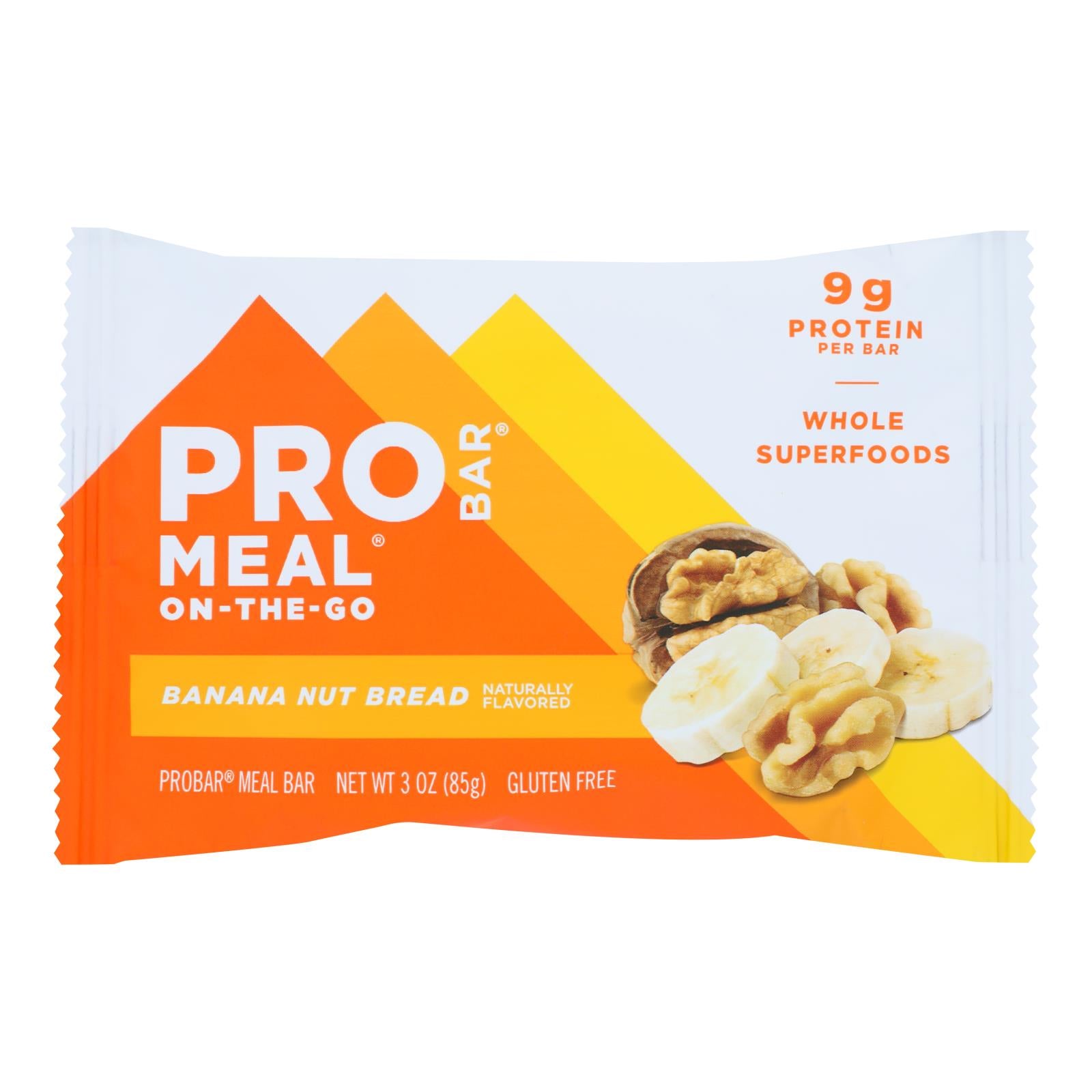 Probar Meal Bar, Banana Nut Bread - Case Of 12 - 3 Oz