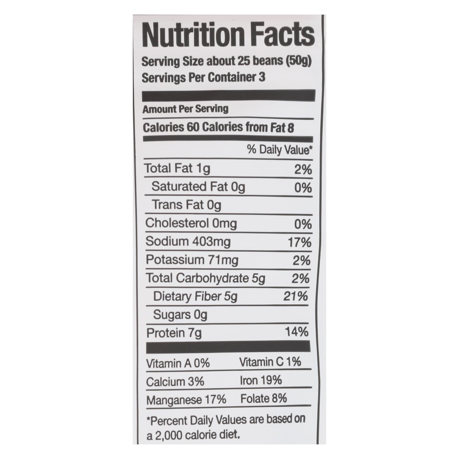 Brami Lupini Snack - Sea Salt - Case of 8 - 5.3 oz.