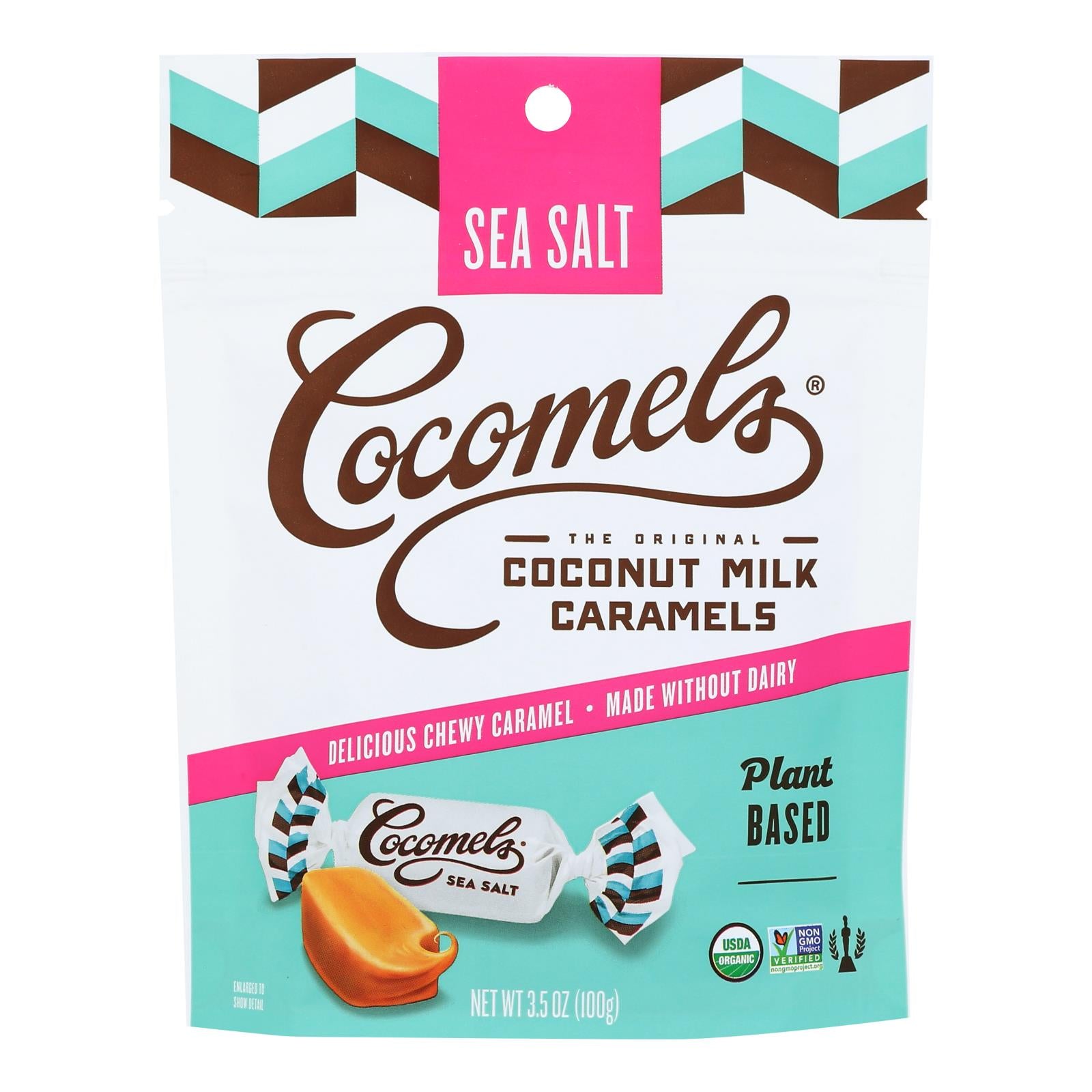 Cocomel - Organic Coconut Milk Caramels - Sea Salt - Case Of 6 - 3.5 Oz.