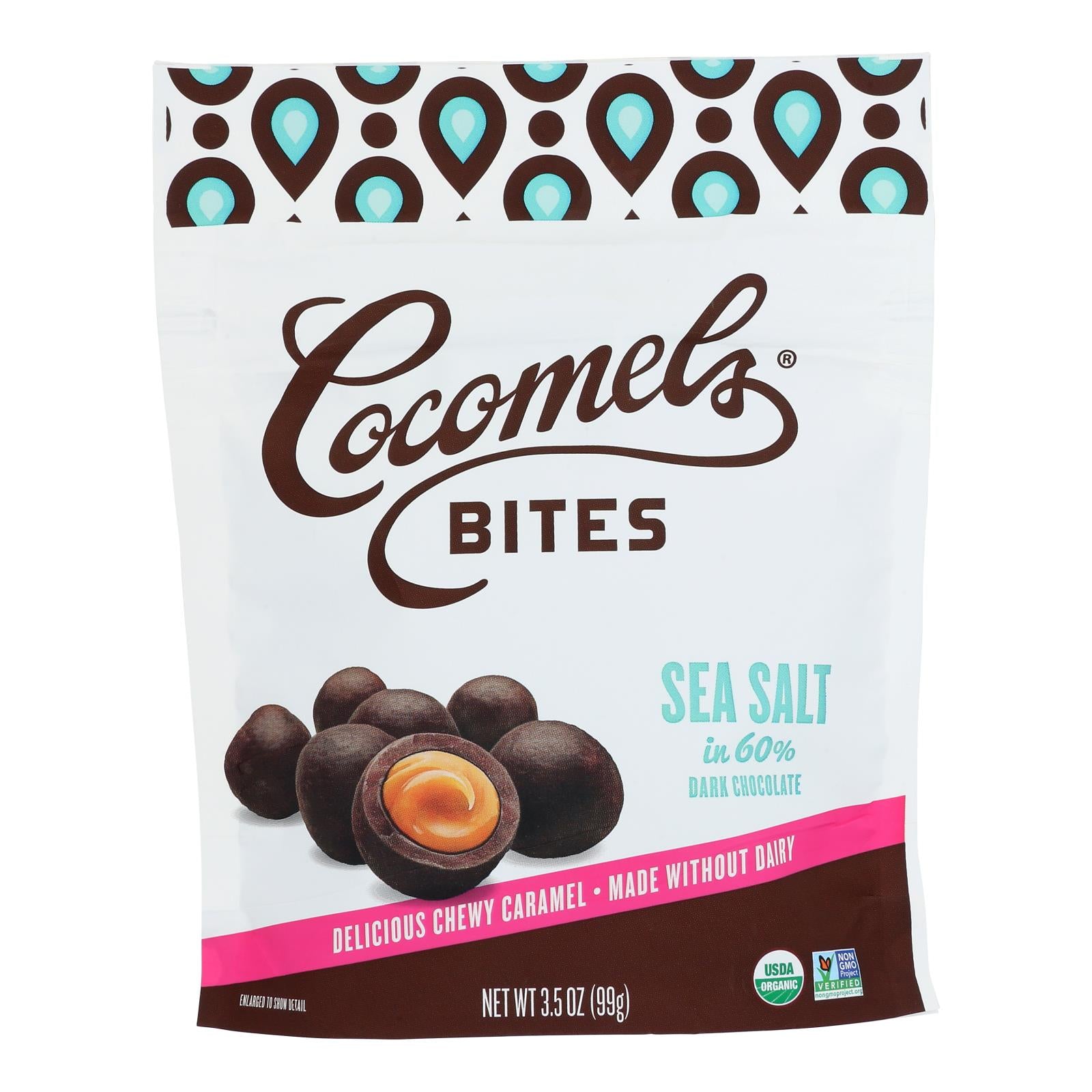 Cocomel - Carmel Bite - Organic - Sea Salt - Case Of 6 - 3.5 Oz