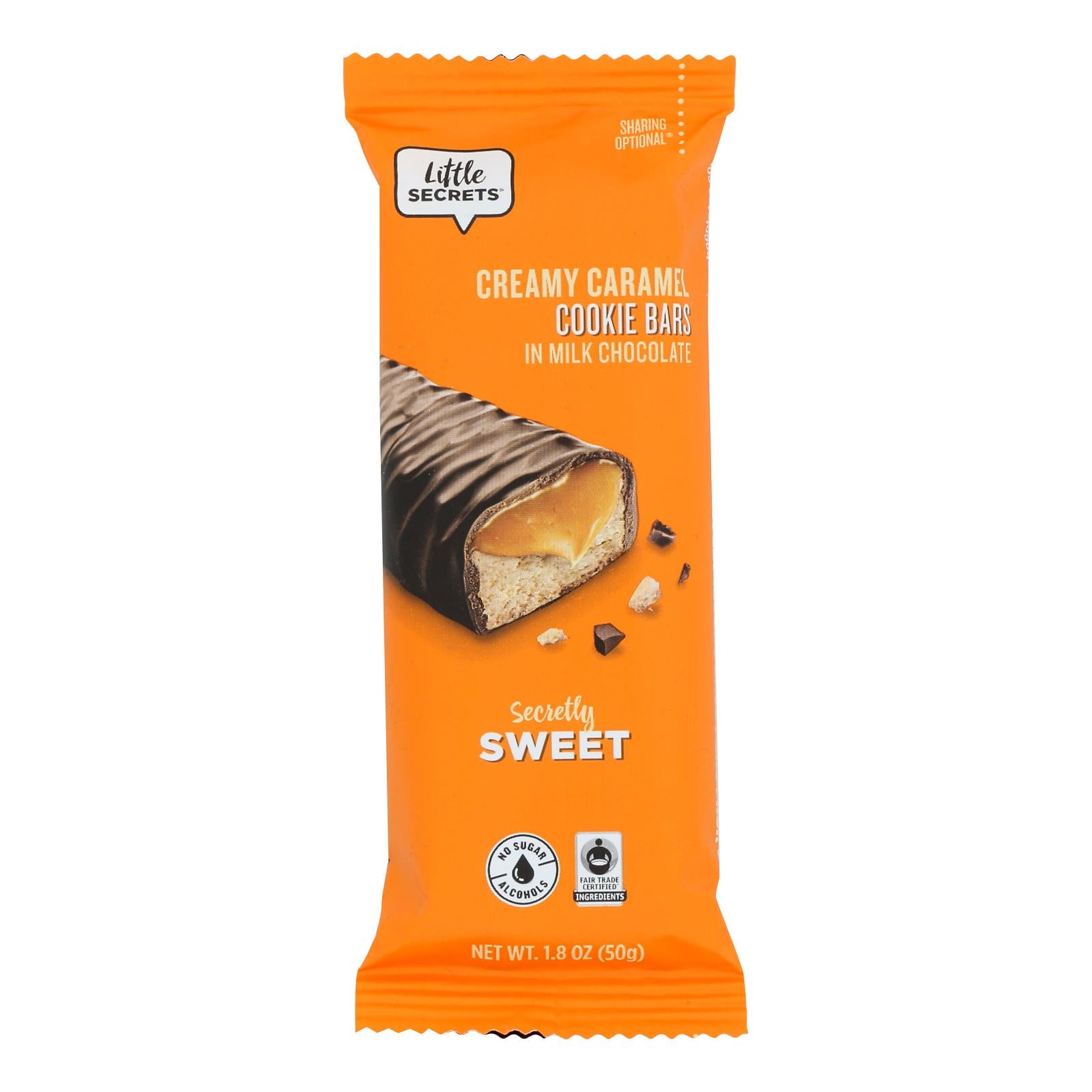 Little Secrets - Cookie Bars Milk Chocolate Caramel - Case of 12-1.8 OZ