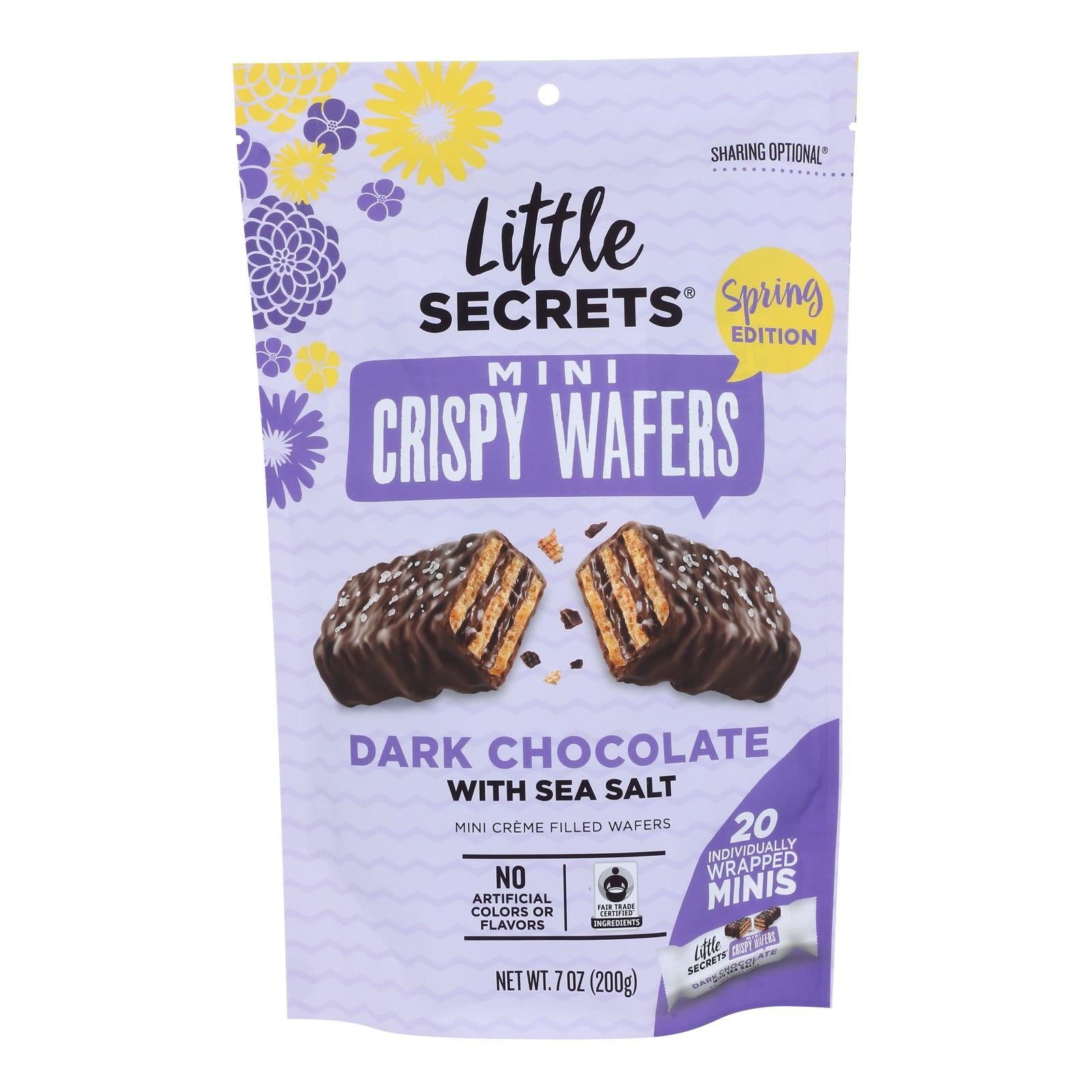 Little Secrets - Mini Wafer Dark Chocolate Sea Salt Spring Edition - Case of 6-7 OZ