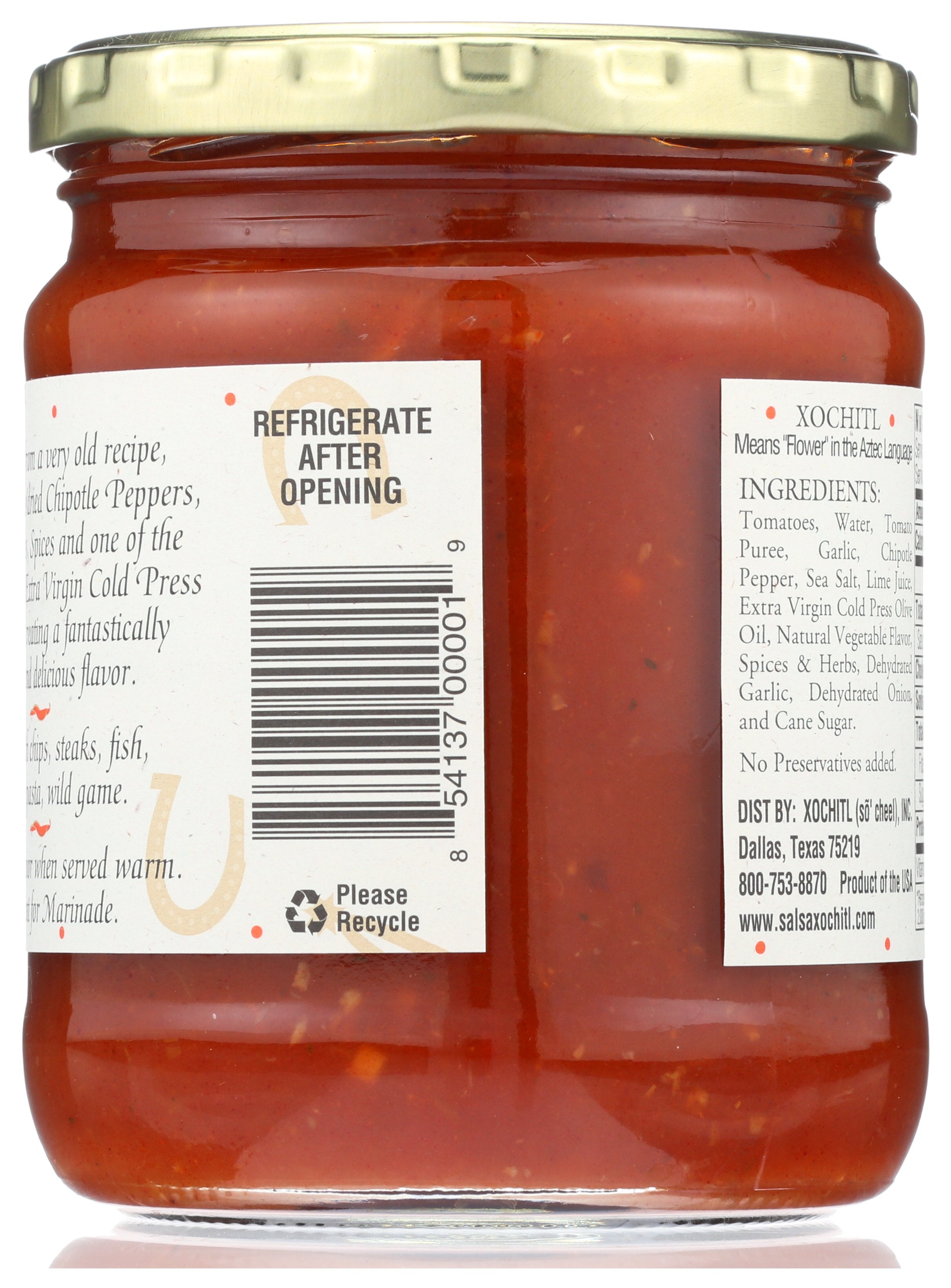 XOCHITL SALSA CHIPOTLE HOT - Case of 6