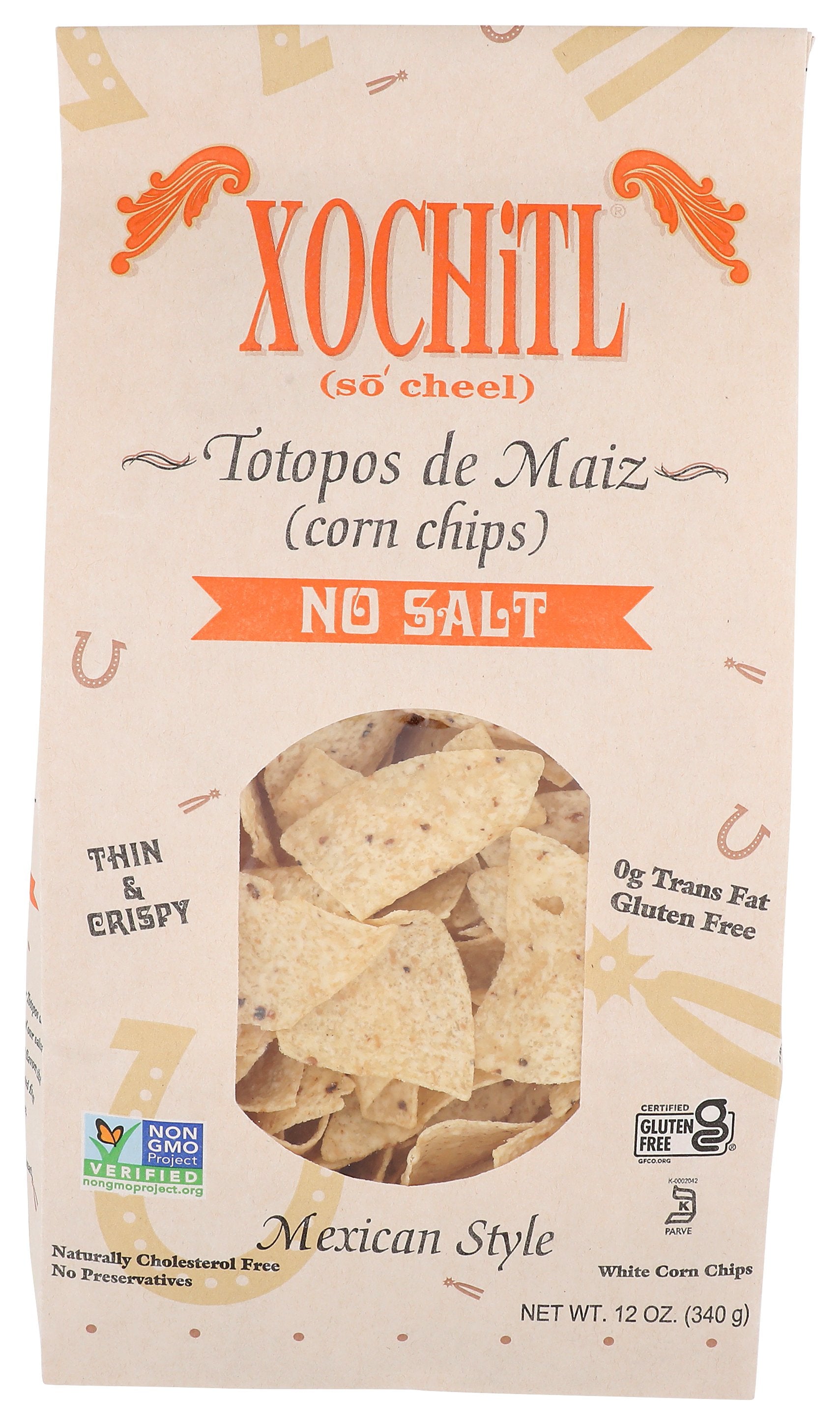 XOCHITL CHIP CORN NO SALT - Case of 10