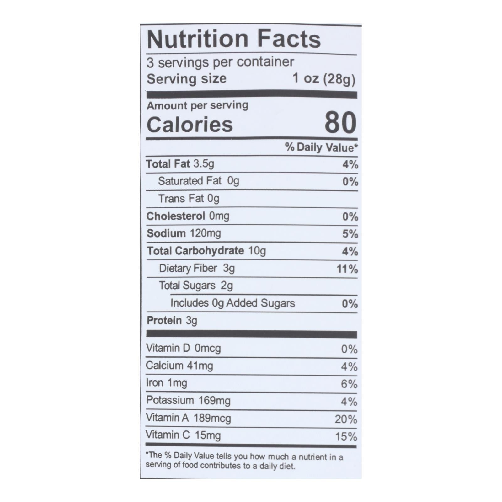 Brad's Plant Based - Raw Chips - Kale - Case Of 12 - 3 Oz.