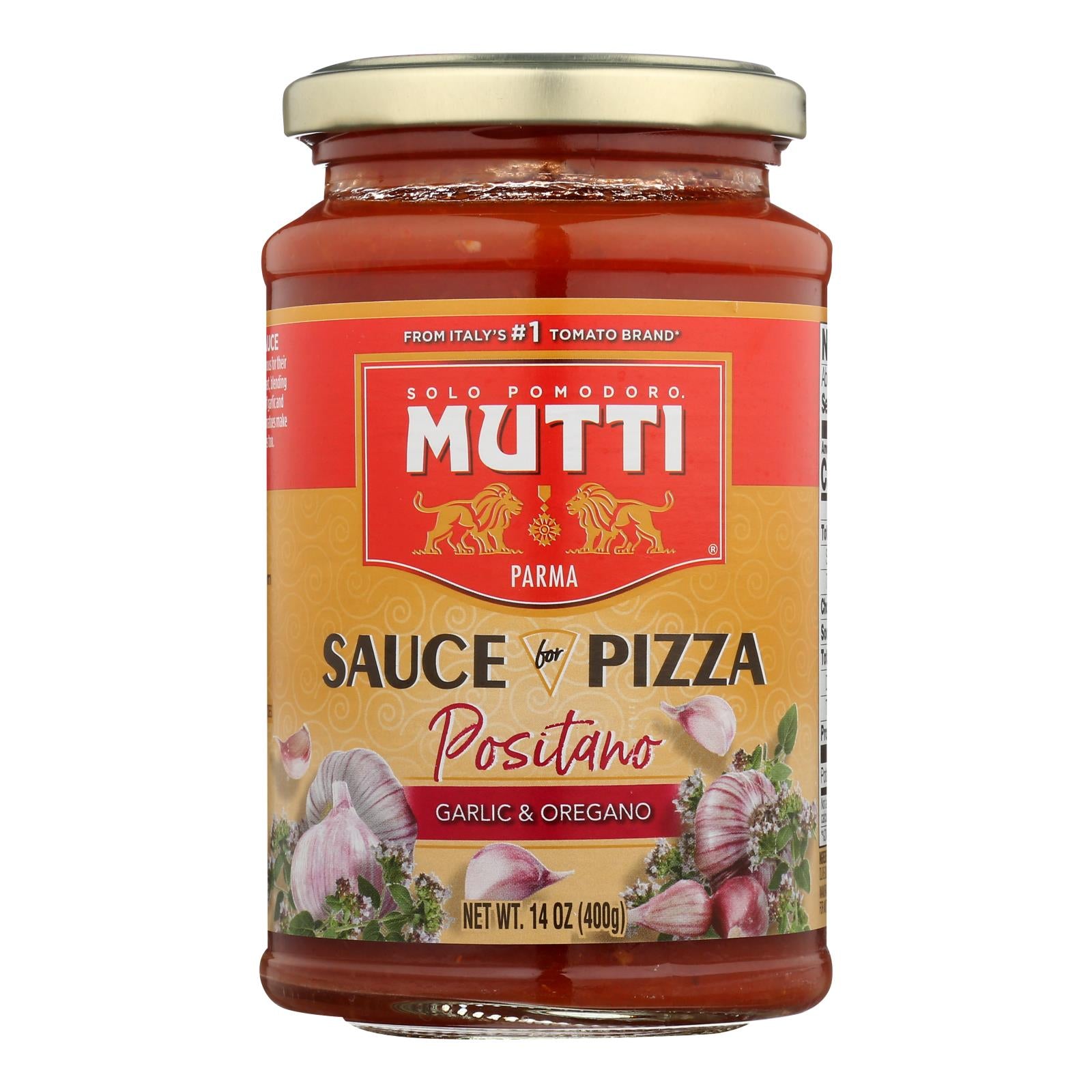 Mutti - Sauce Pizza Garlic Oregno - Case of 6 - 14 OZ