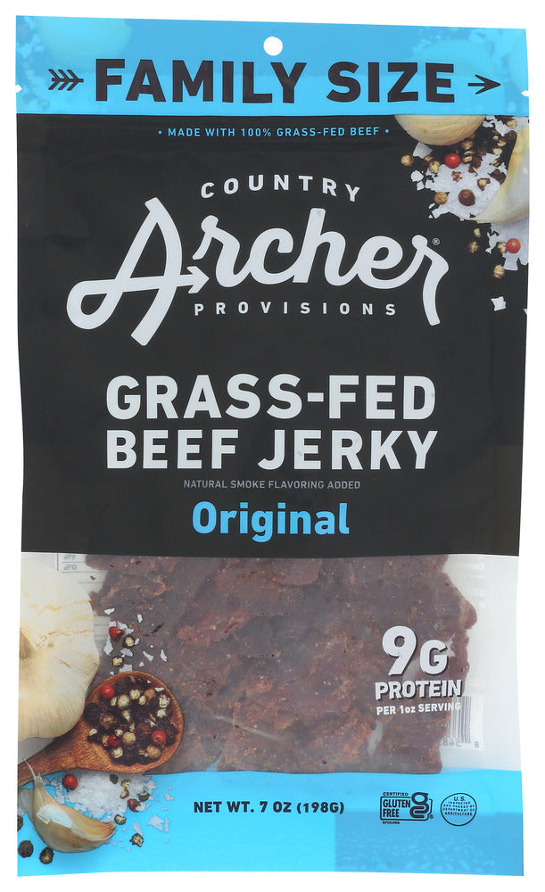 Country Archer Jerky Beef Original - Case of 8 - 7oz