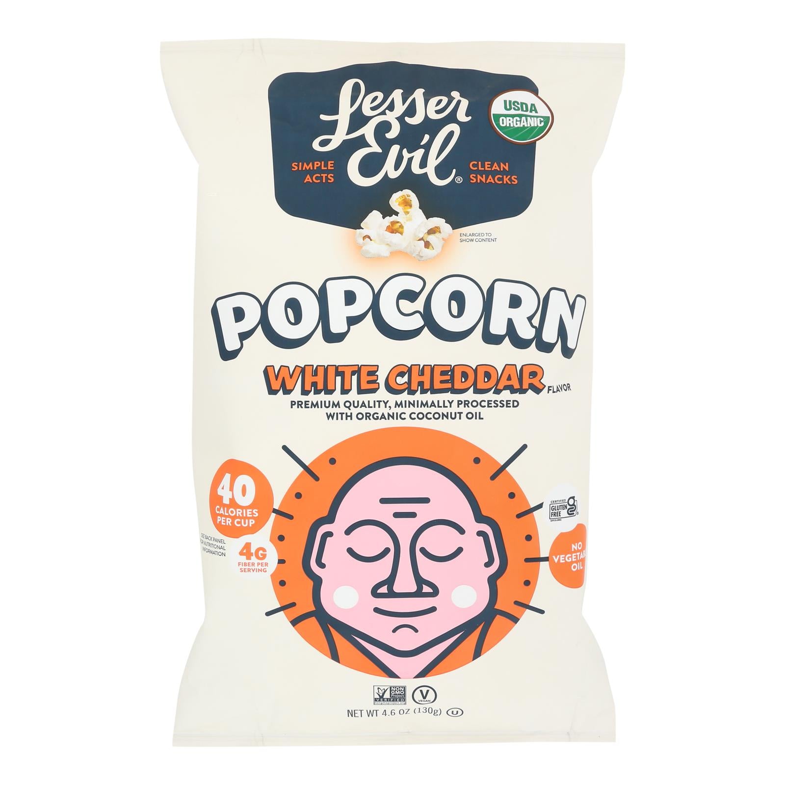 Lesser Evil - Popcorn No Chs Chsiness - Case Of 12-4.6 Oz