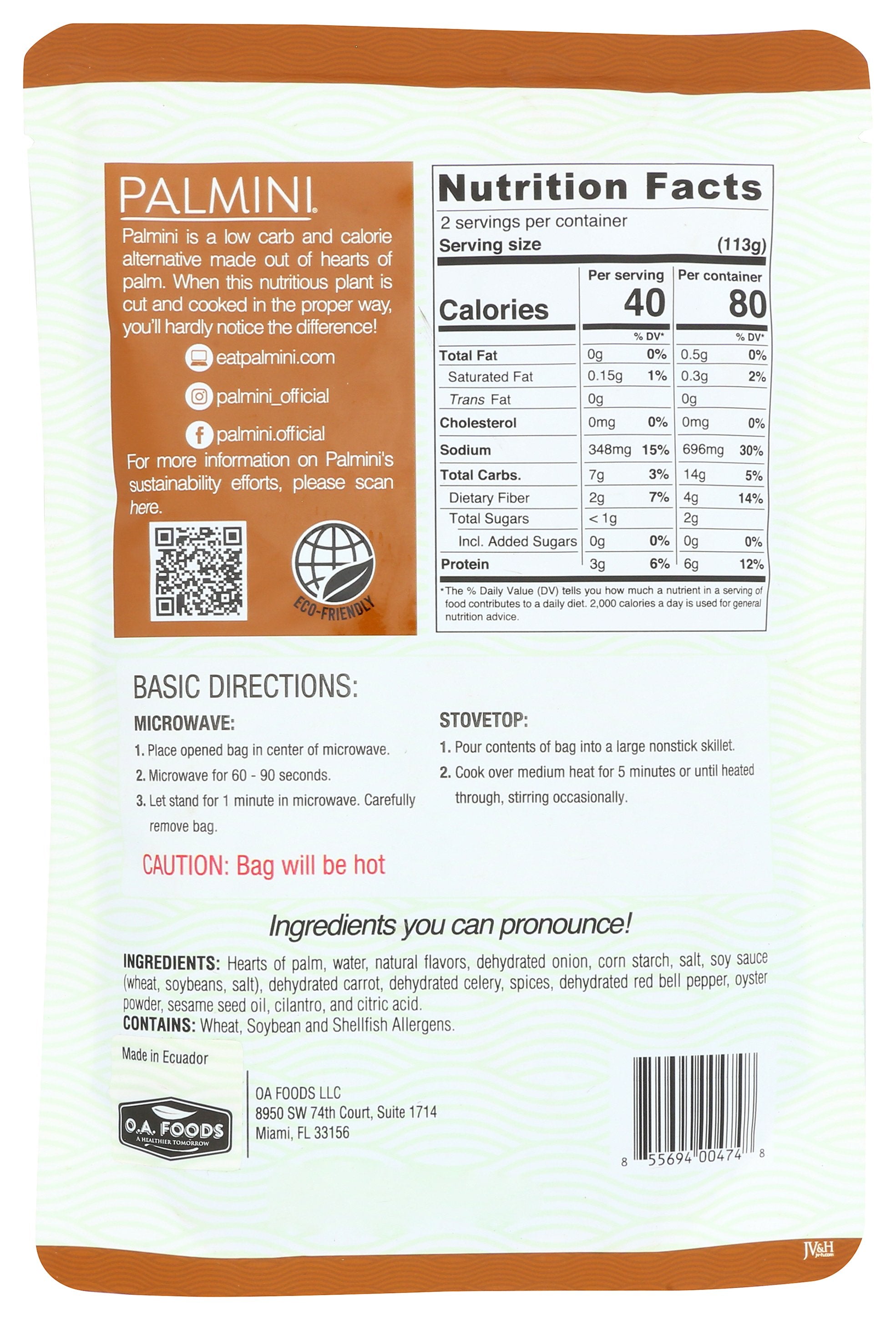 PALMINI RICE FRIED HEARTS OF PALM - Case of 6