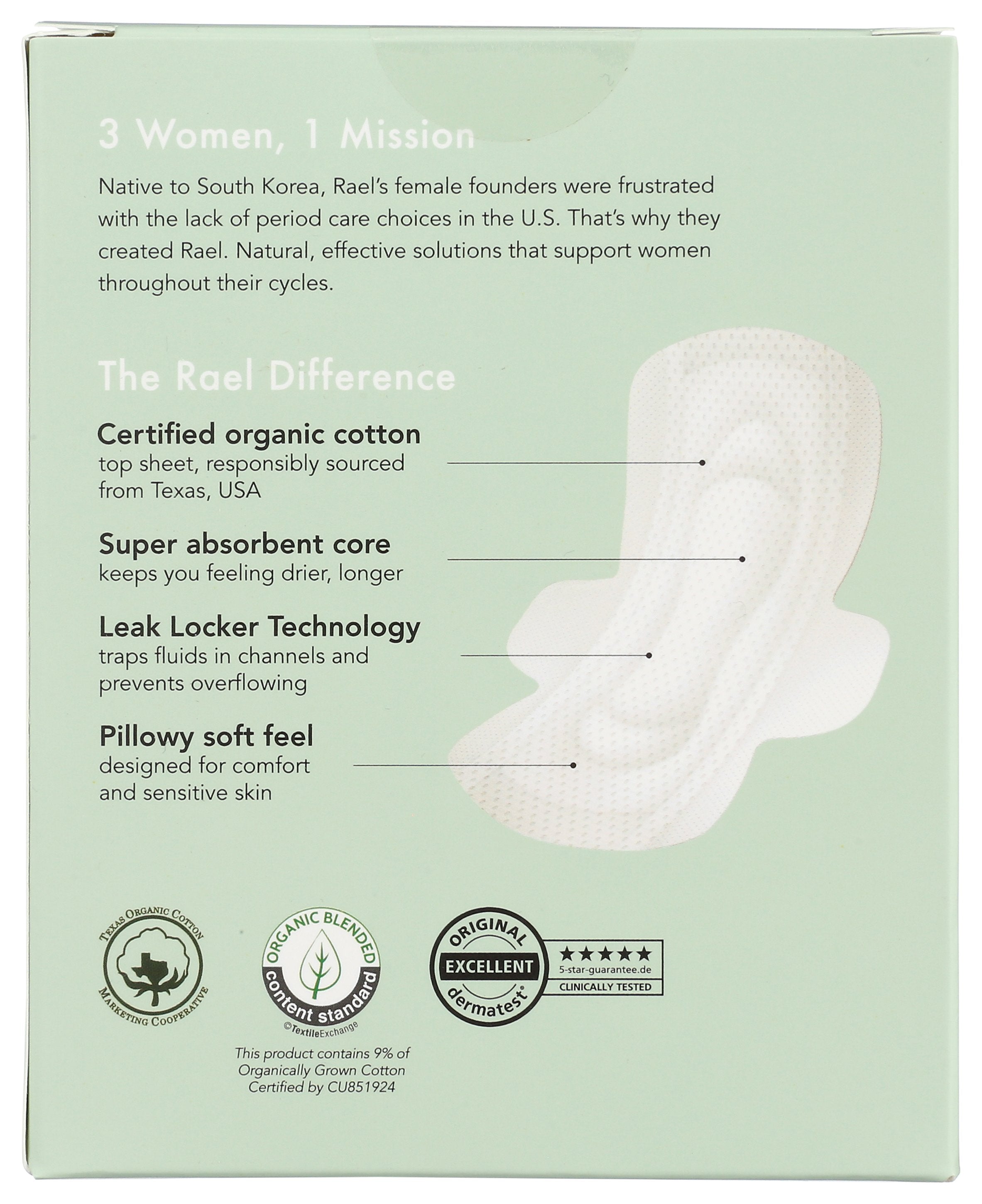 RAEL PADS COVER REG ORG
