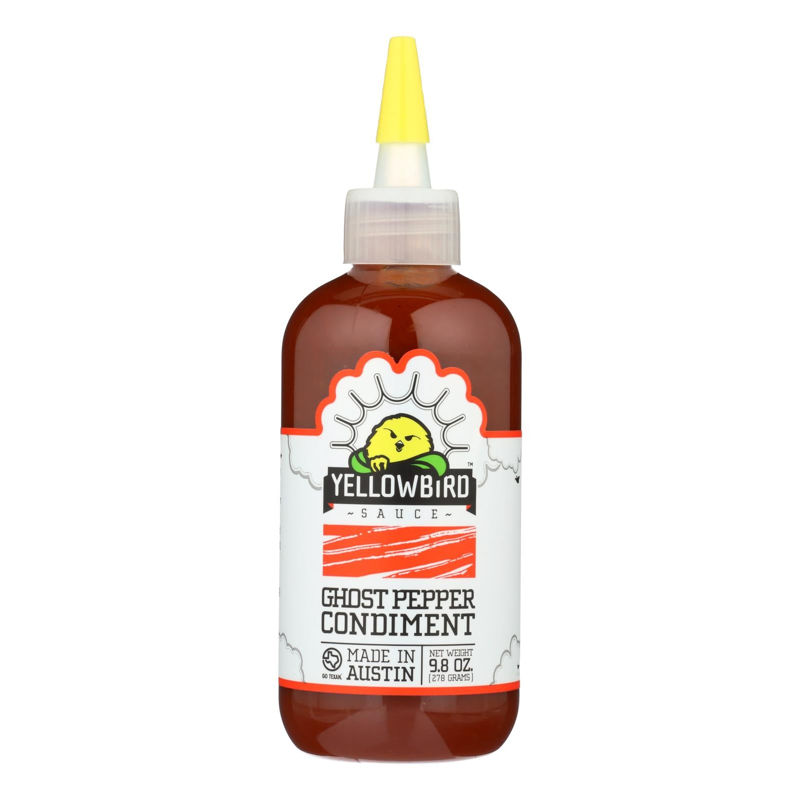 Yellowbird Sauce Ghost Pepper Condiment - Case Of 6 - 9.8 Oz