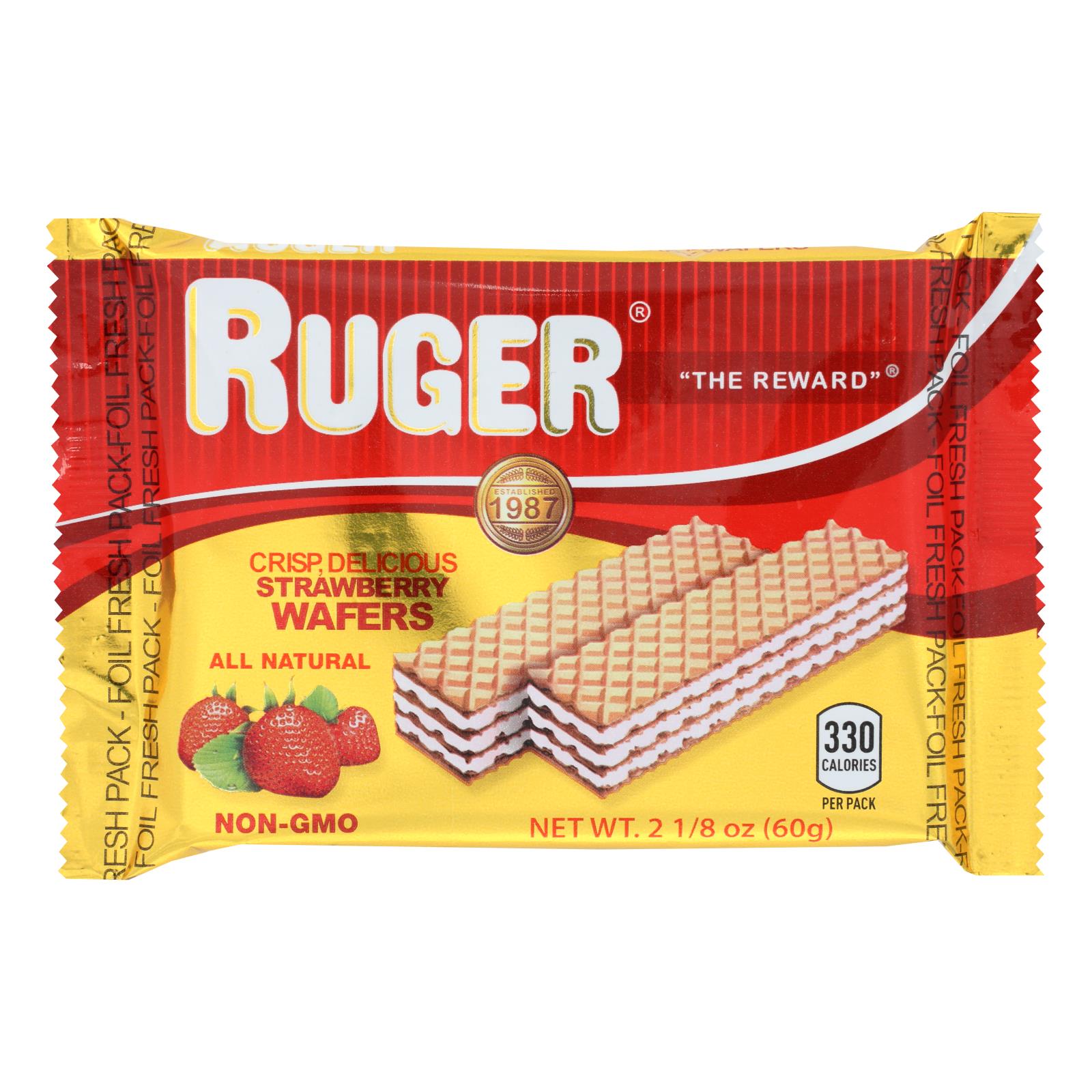 Ruger Wafers, Strawberry - Case Of 12 - 2.125 Oz