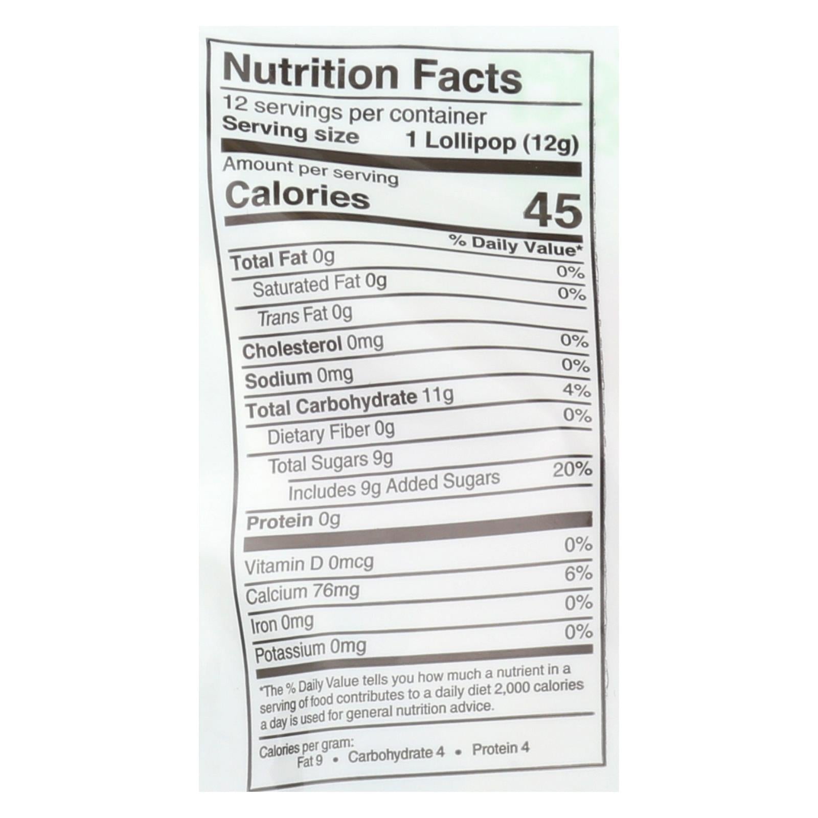 Treehugger Natural Bubble Gum Filled Lollipops - Case of 6 - 5.07 OZ