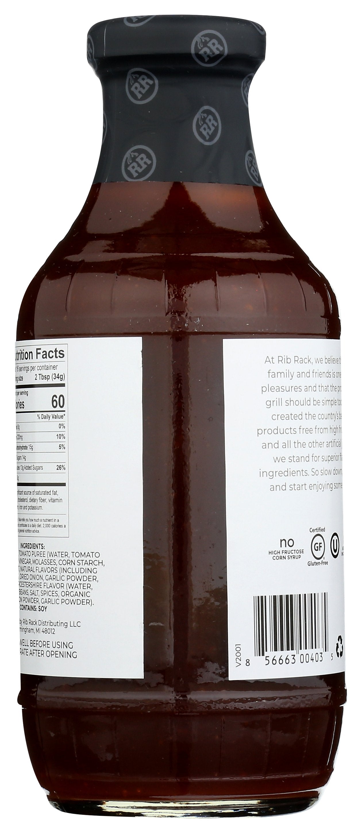 RIB RACK SAUCE BBQ STHRN BOURBON - Case of 6