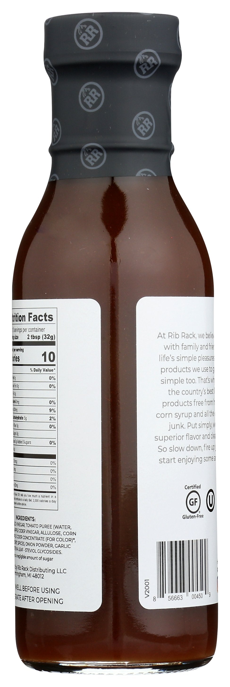 RIB RACK SAUCE BBQ SMOKY SF - Case of 6