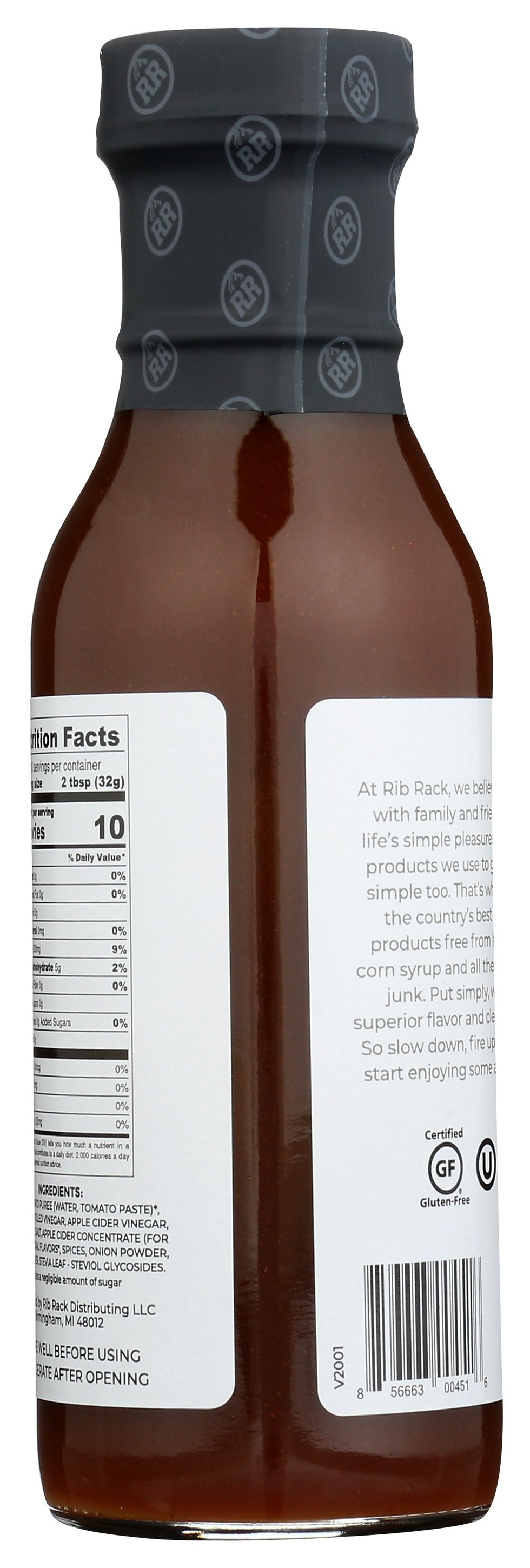 RIB RACK SAUCE BBQ SWEET SPICY SF - Case of 6