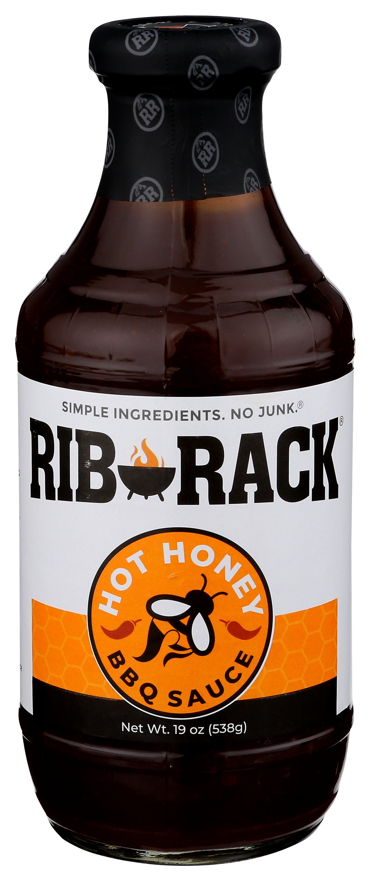 RIB RACK SAUCE RIBS HOT HONEY BBQ - Case of 6