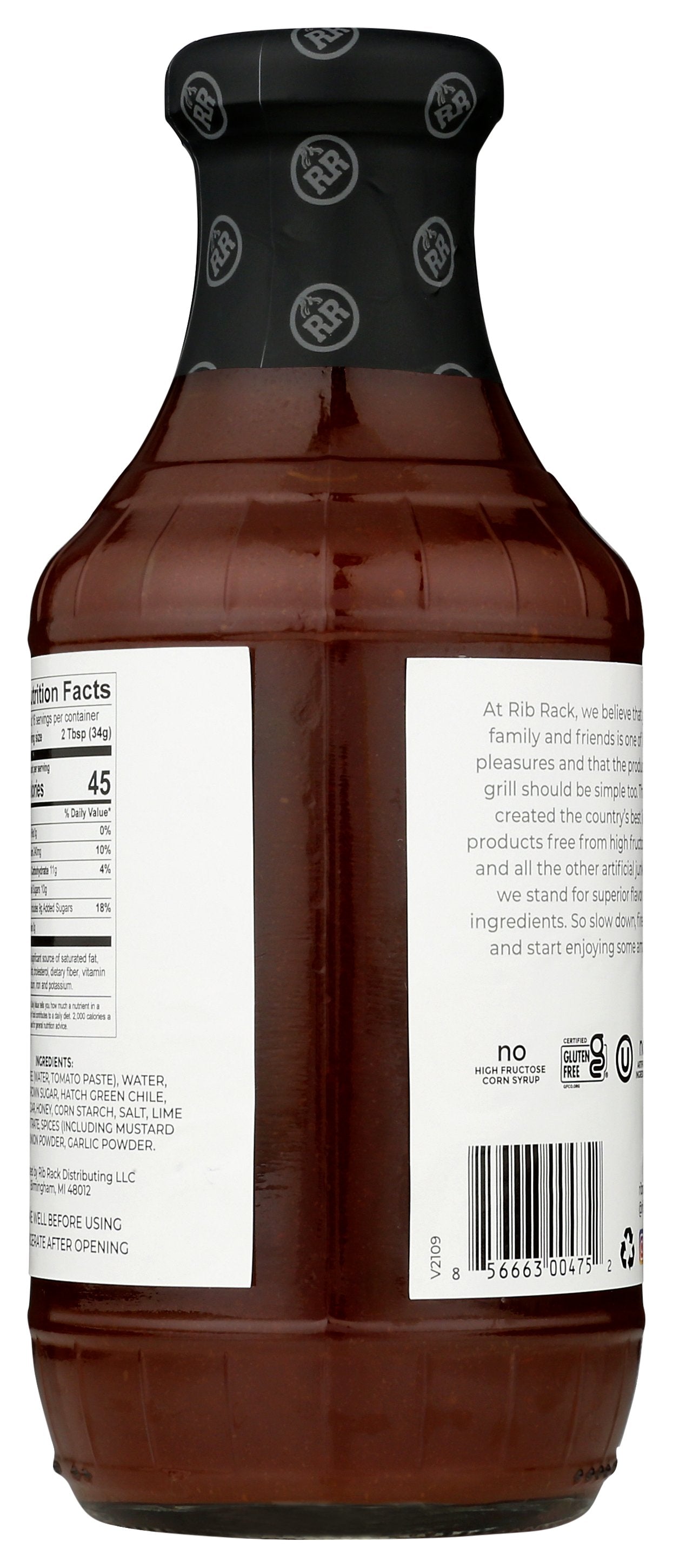 RIB RACK SAUCE HATCH CHILE BBQ - Case of 6