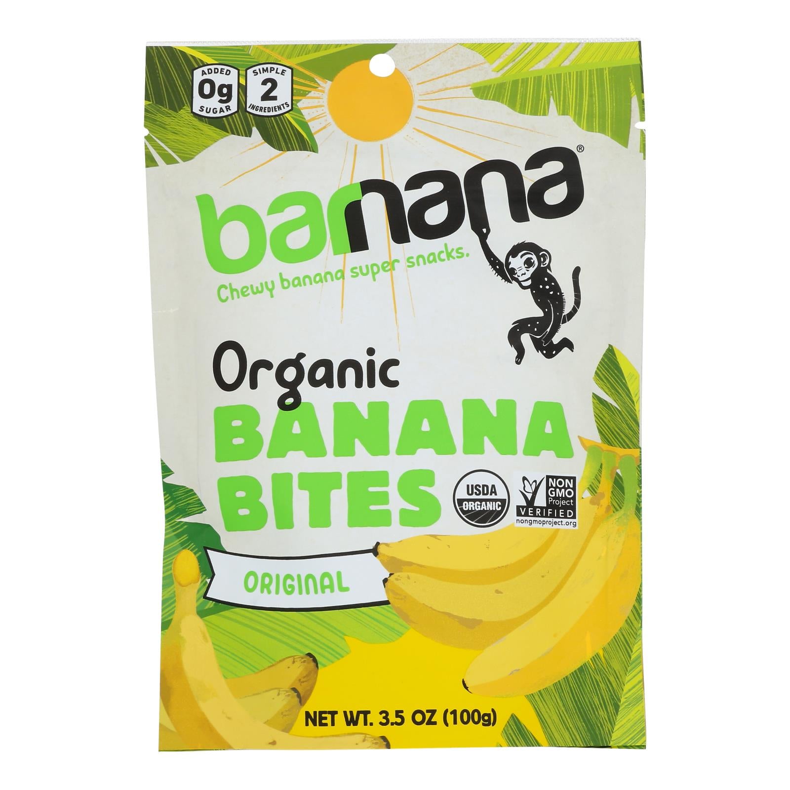 Barnana Banana Bites - Organic - Original - 3.5 Oz - Case Of 12
