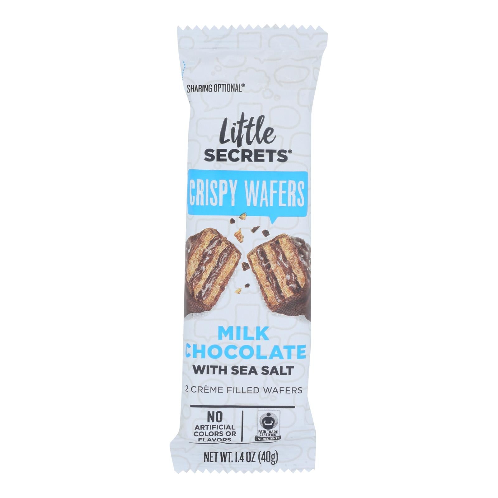 Little Secrets Crispy Wafer - Milk Chocolate With Sea Salt - Case Of 12 - 1.4 Oz.
