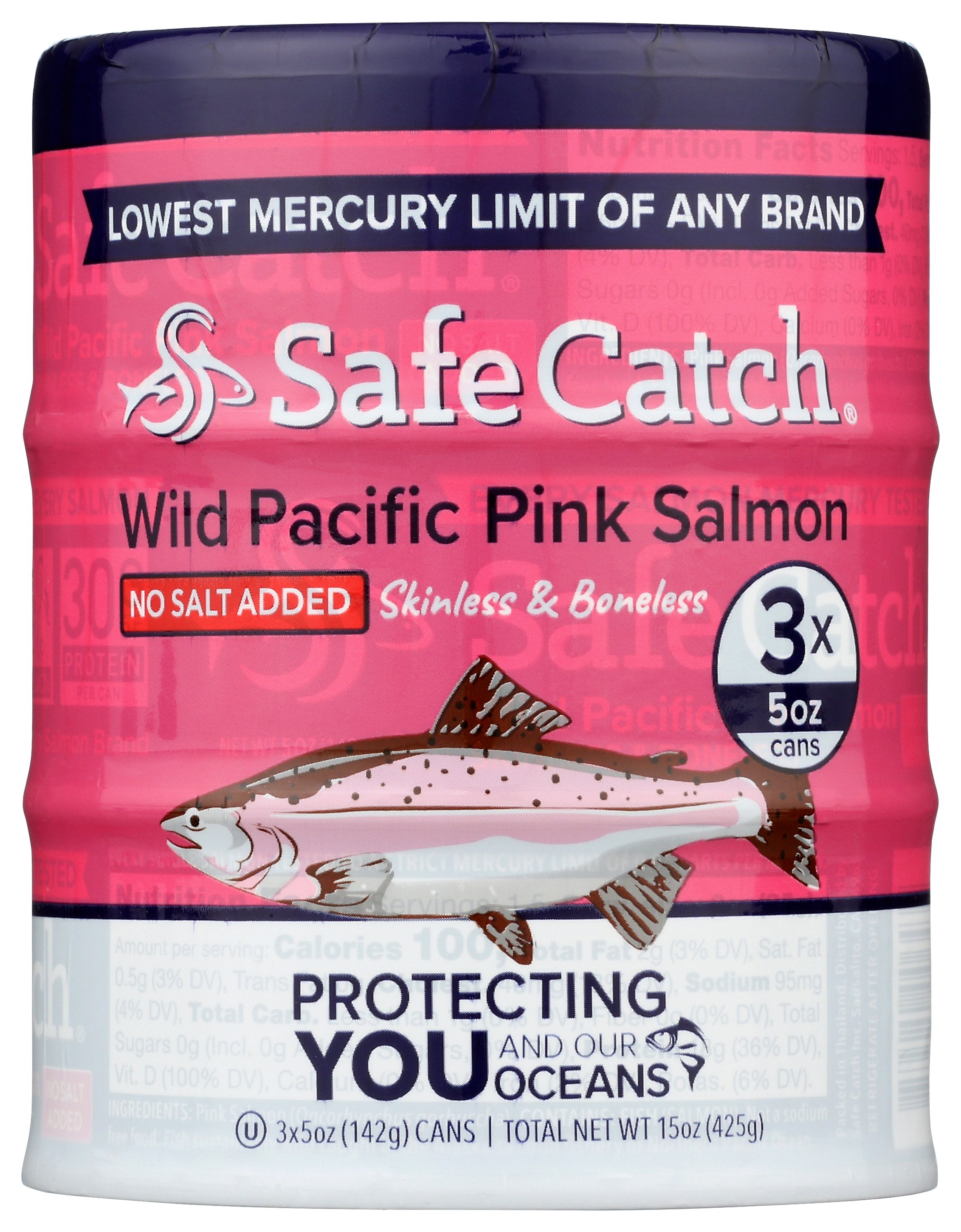 SAFECATCH SALMON WILD PINK 3 CANS - Case of 6