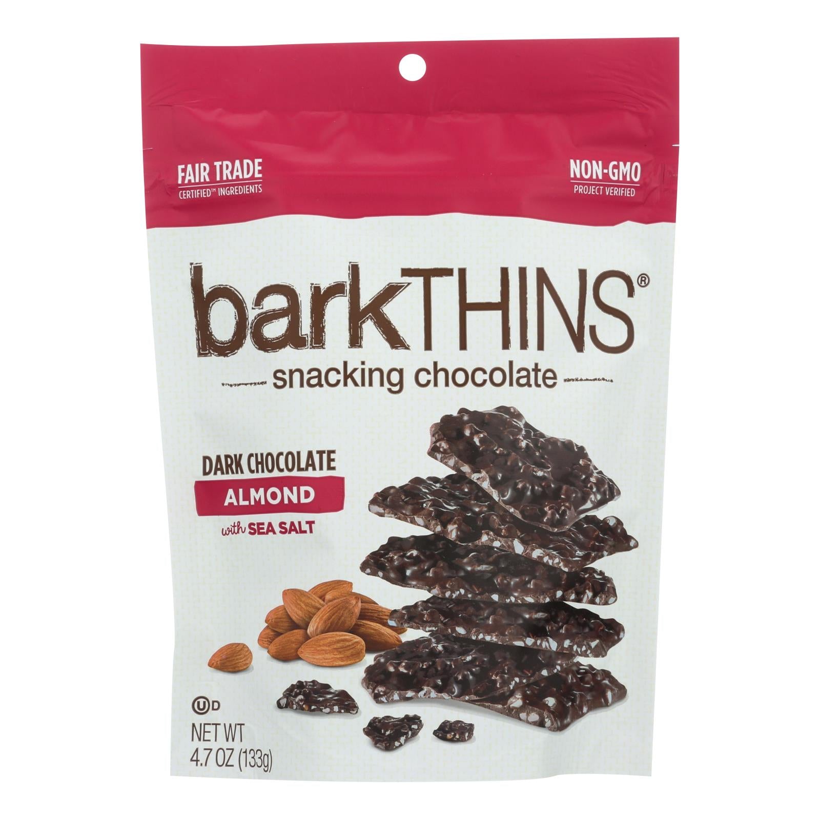 Bark Thins Bark Thins Dark Chocolate - Almond with Sea Salt - Case of 12 - 4.7 oz.