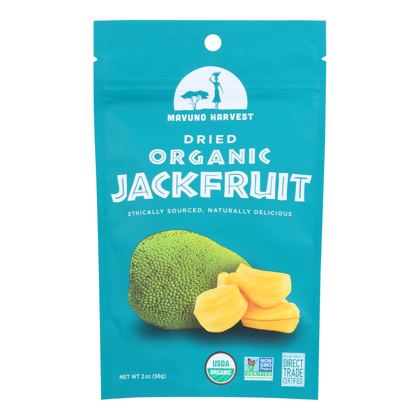 Mavuno Harvest Organic Dried Fruits - Jackfruit - Case Of 6 - 2 Oz.