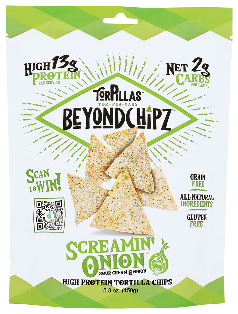 Beyondchipz Chips Screamin Onion - Pack of 12 - 5.3 oz