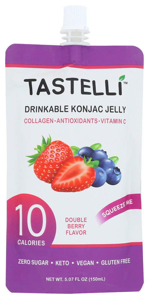 Tastelli Drinkable Konjac Jelly Double Berry - Case of 10 - 5.07 oz