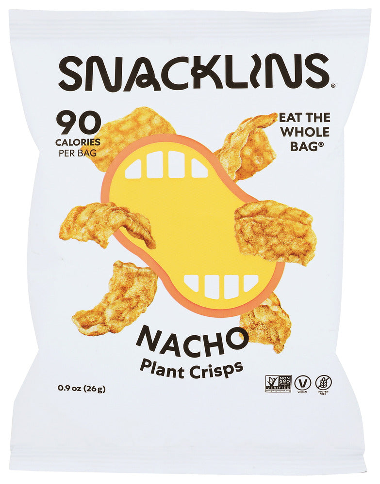 Snacklins Puffed Veggie Crisps Nacho - Case of 12 - 1 oz