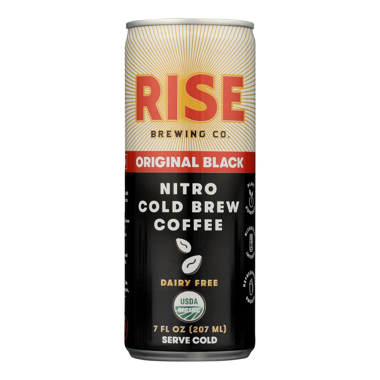 Rise Brewing Co - Cld Brew Coffee Org Black - Case Of 12 - 7 Fz