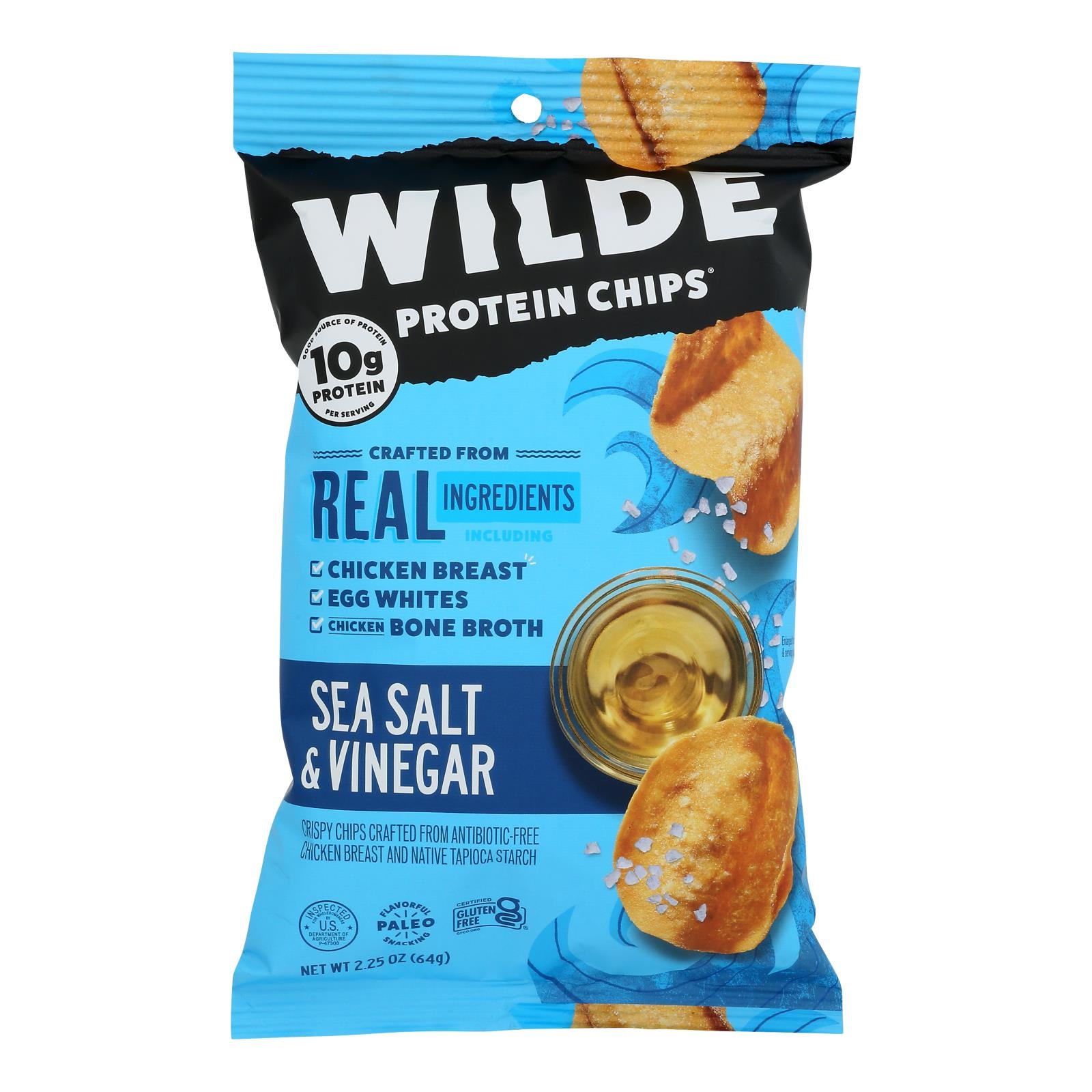 Wilde Thin And Crispy Chicken Chips - Case Of 12 - 2.25 Oz