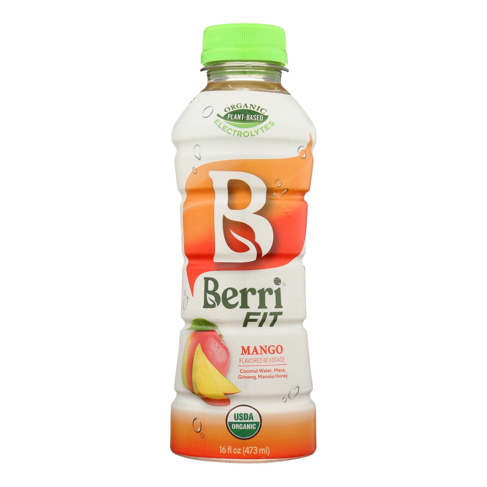 Berri Pro Mango Plant-Based Fitness Beverage - Case of 12 - 16 OZ