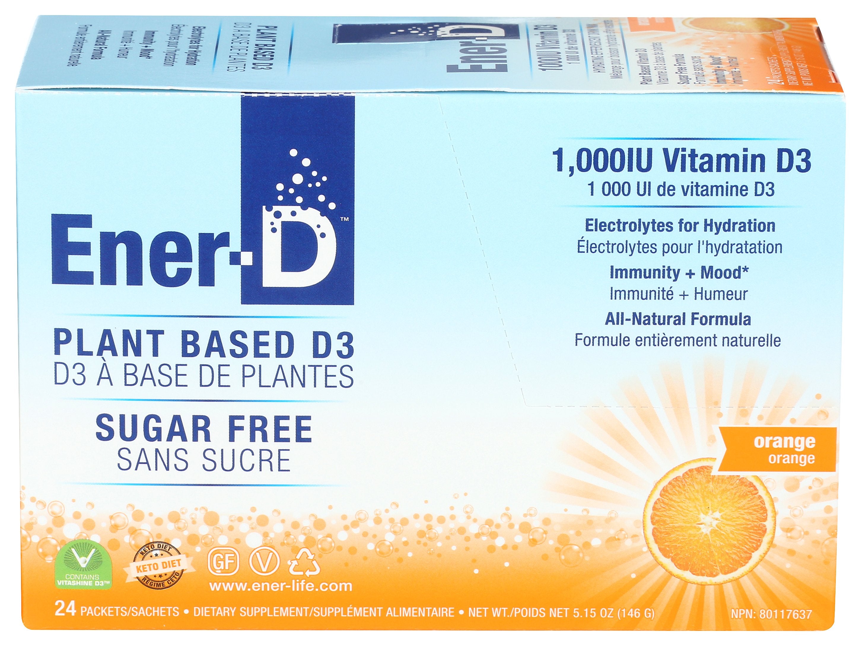 ENER LIFE VITAMIN D PKT ORANGE SF