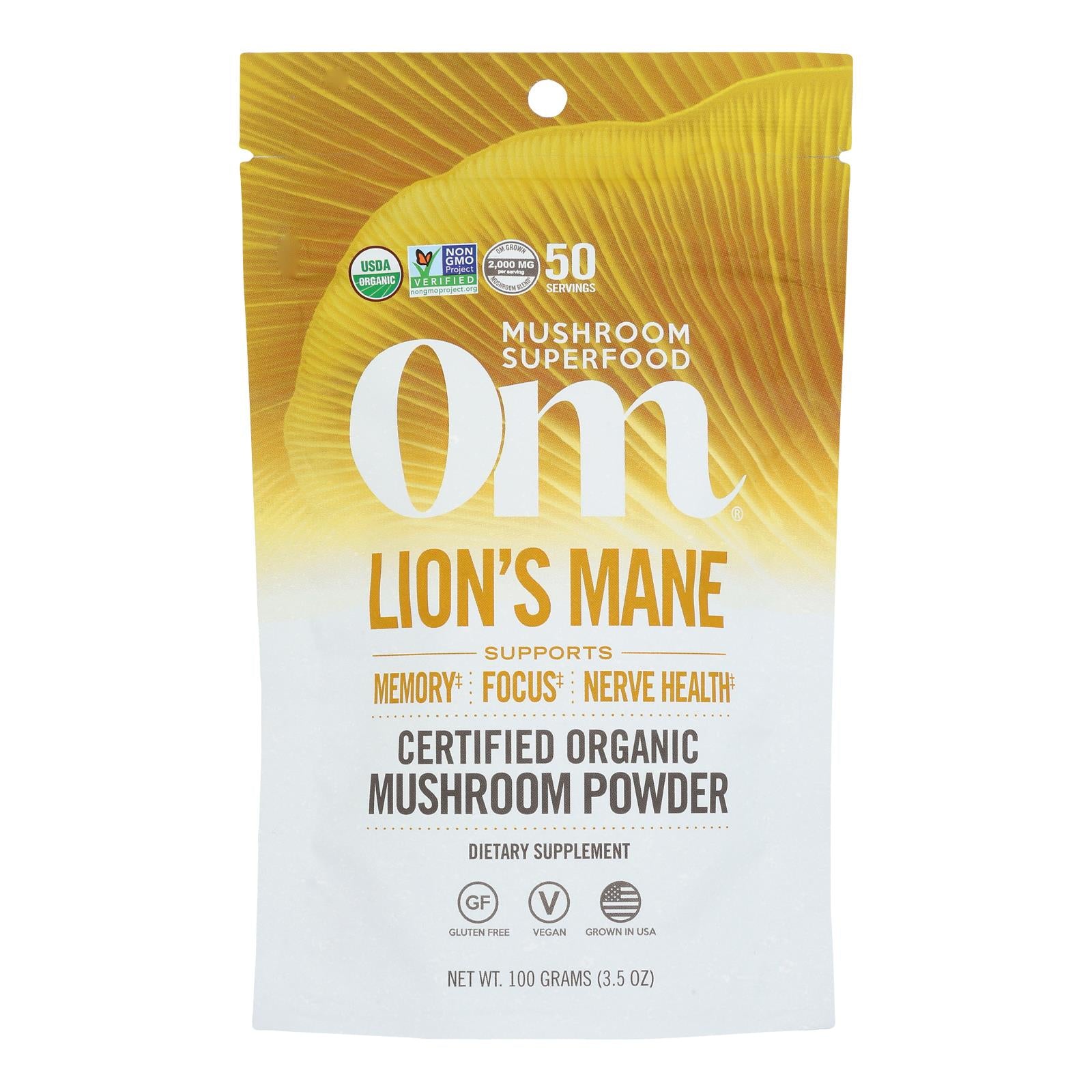 Om Organic Mushroom Powder - 1 Each - 3.5 Oz