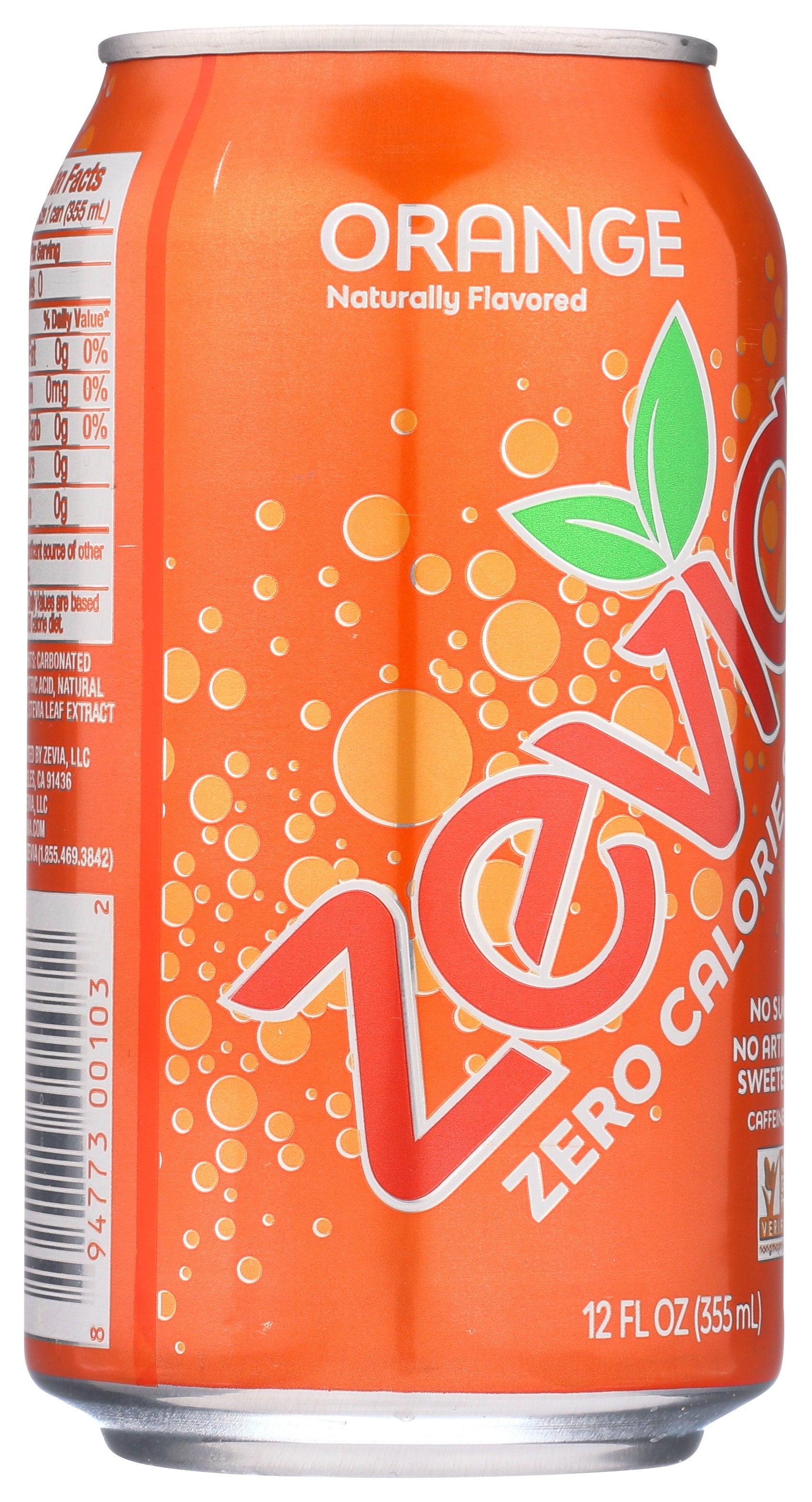 ZEVIA SODA ORANGE NTRL 6PK - Case of 4
