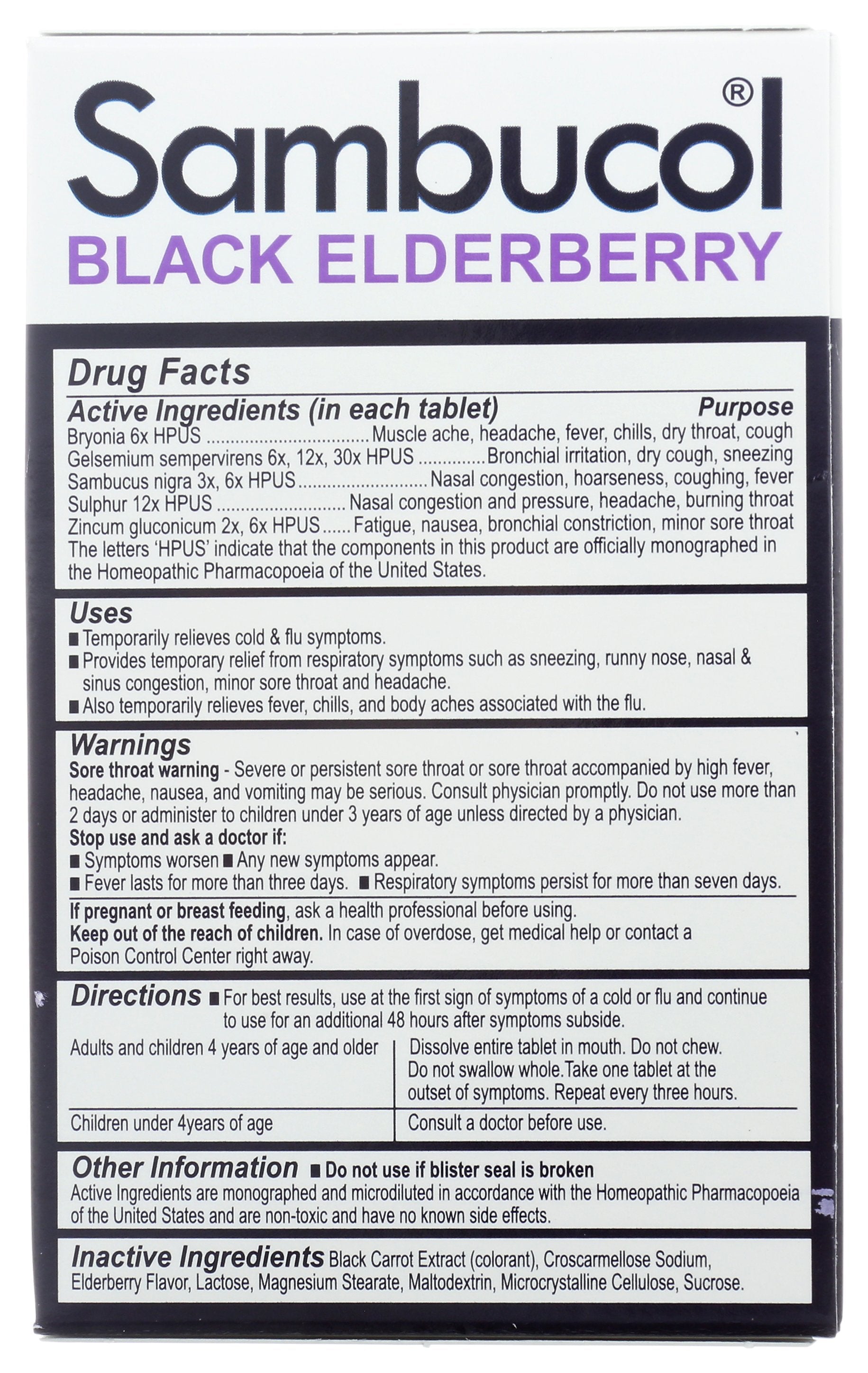 SAMBUCOL COLD FLU ELDRBRY - Case of 3