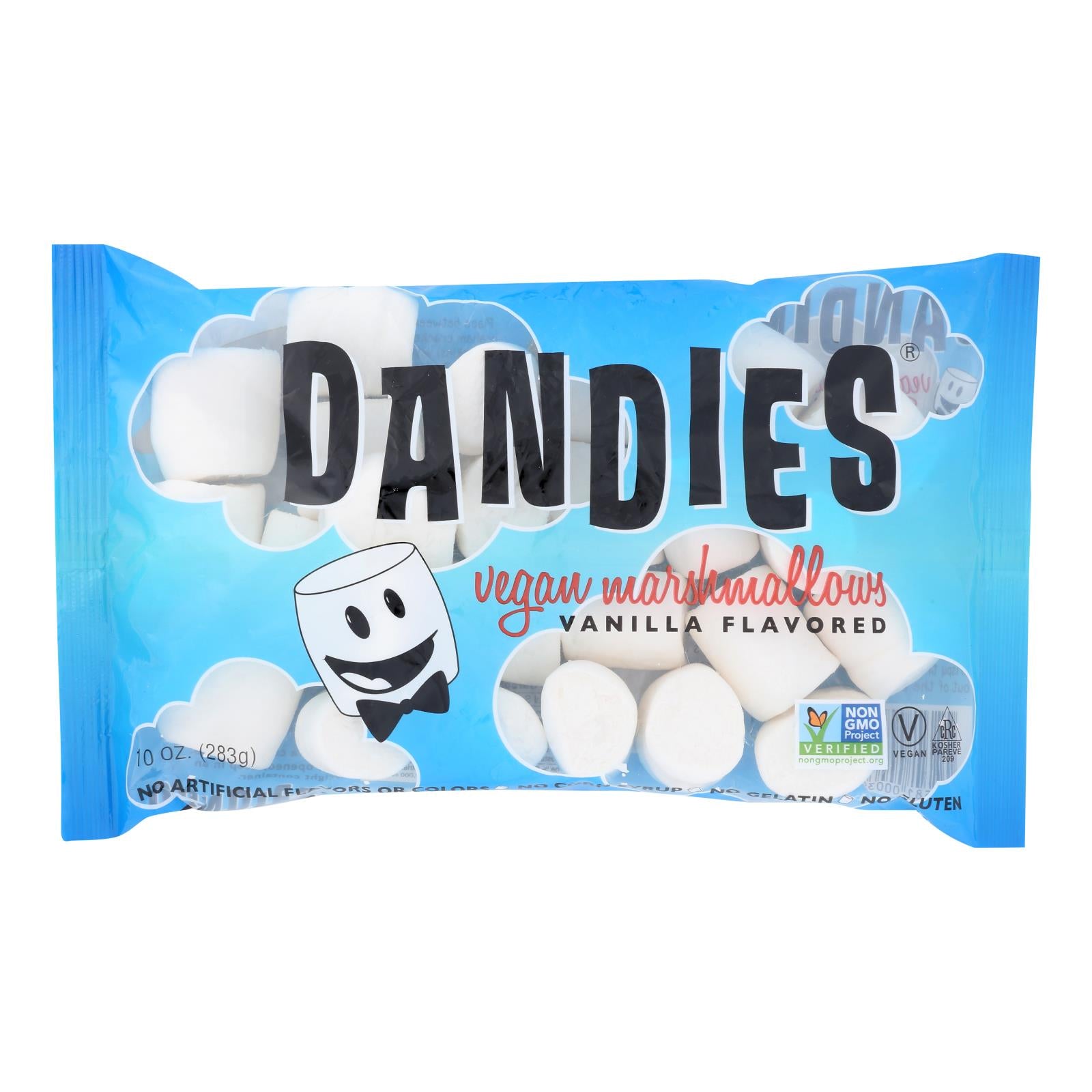 Dandies - Air Puffed Marshmallows - Classic Vanilla - Case Of 12 - 10 Oz.