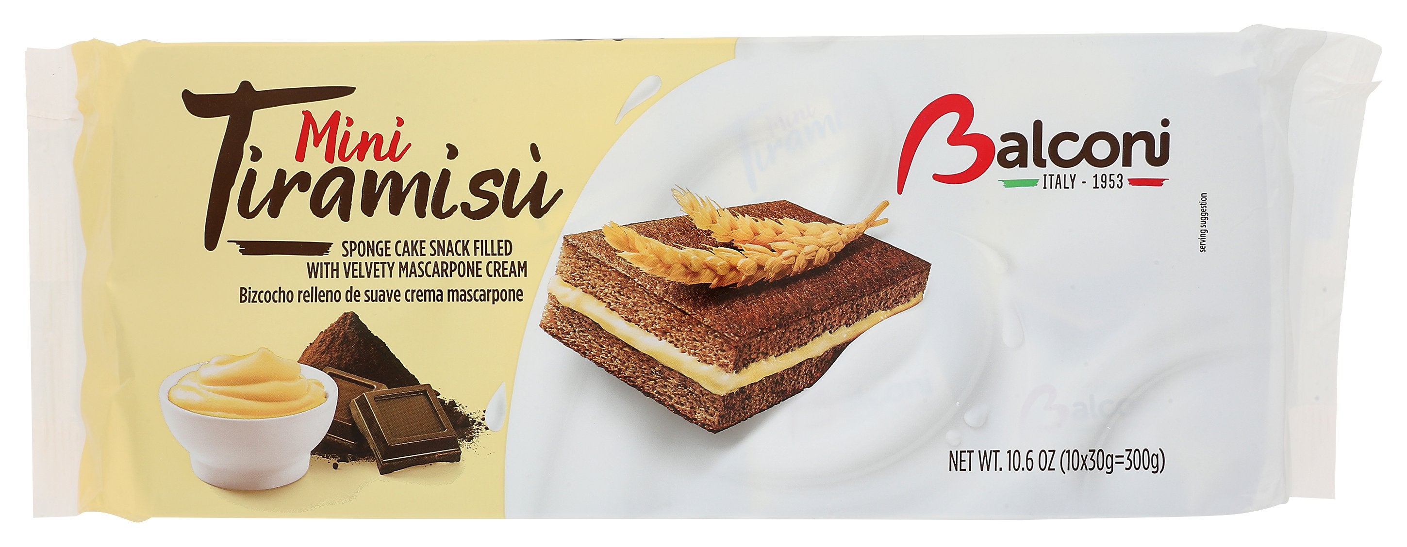 BALCONI SNACK CAKE MINI TIRAMISU - Case of 15