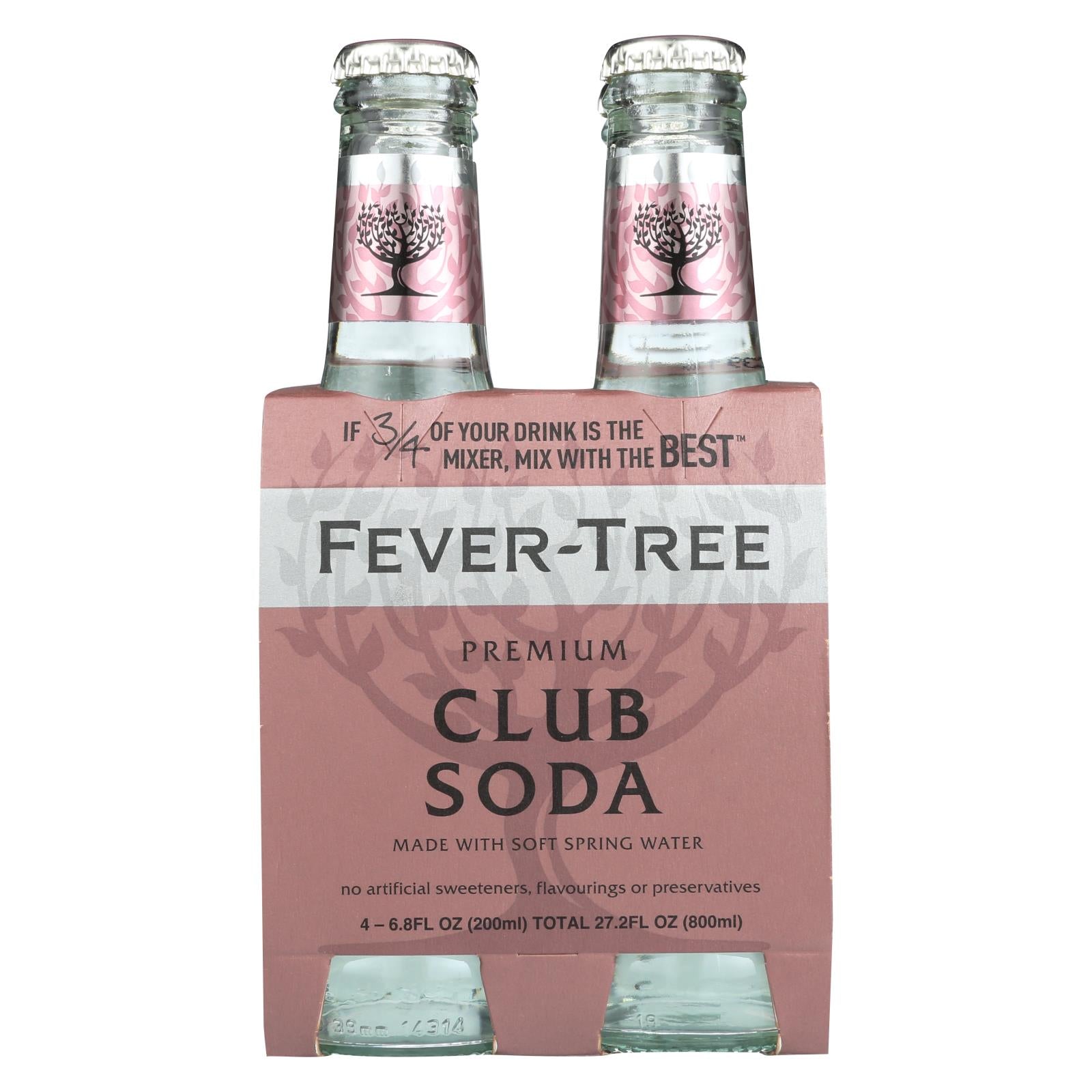 Fever - Tree Spring Soda Water - Soda Water - Case of 6 - 6.8 FL oz.