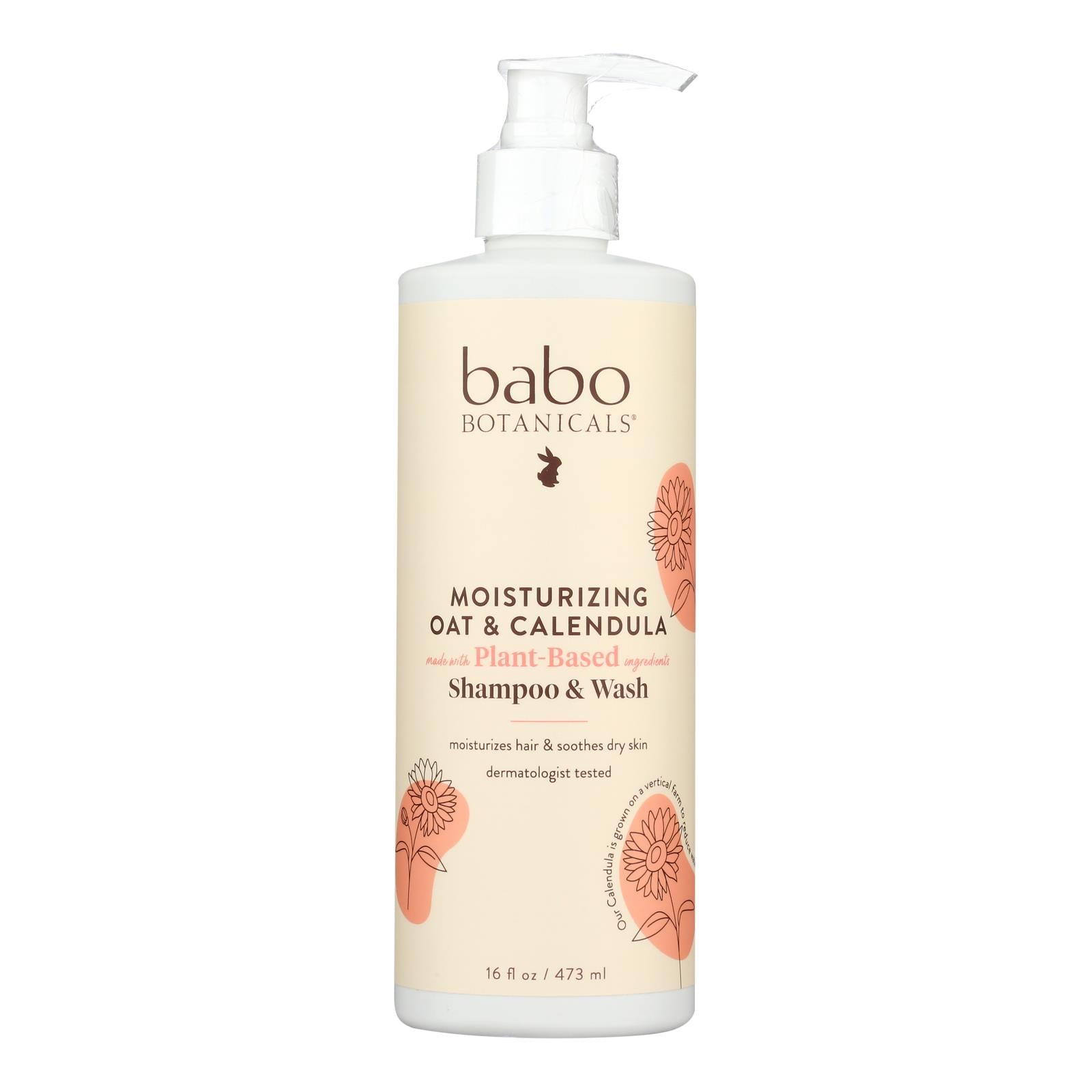 Babo Botanicals - Baby Shampoo And Wash - Moisturizing - Oatmilk - 16 Oz