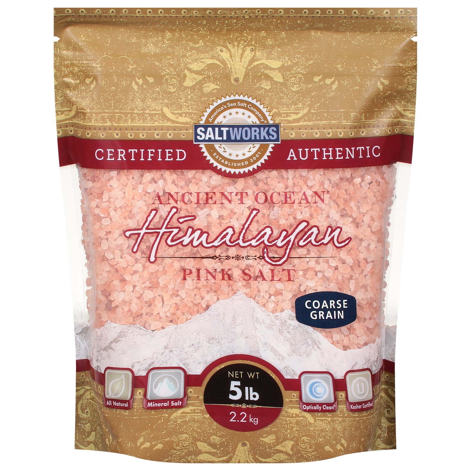 Saltworks - Salt Pink Himalayan Crse - 1 Each - 5 LB