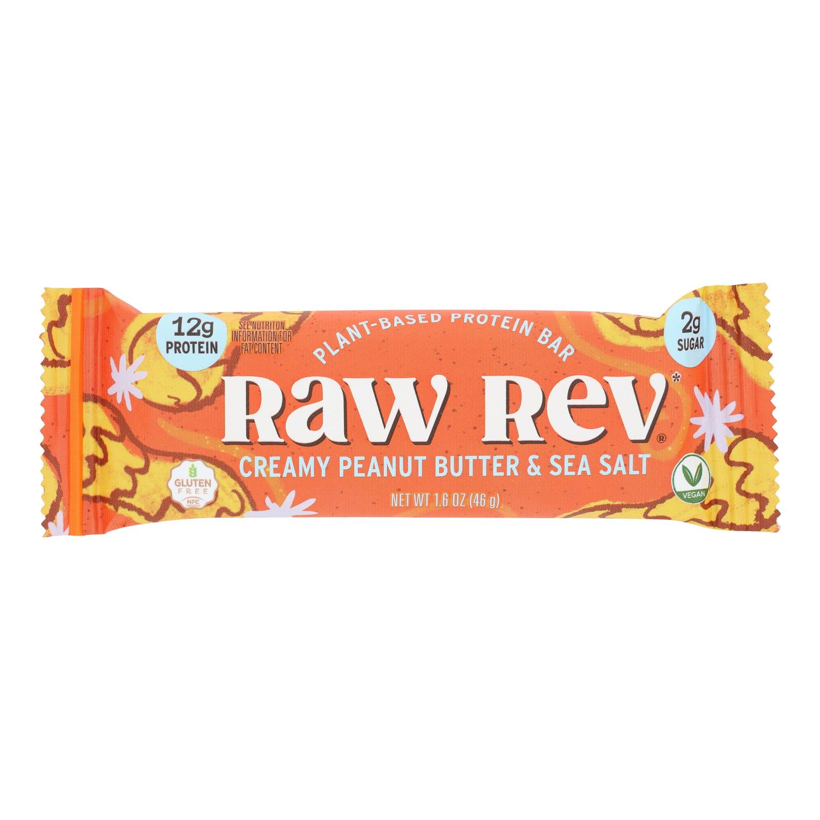 Raw Revolution Glo Bar - Creamy Peanut Butter and Sea Salt - 1.6 oz - Case of 12