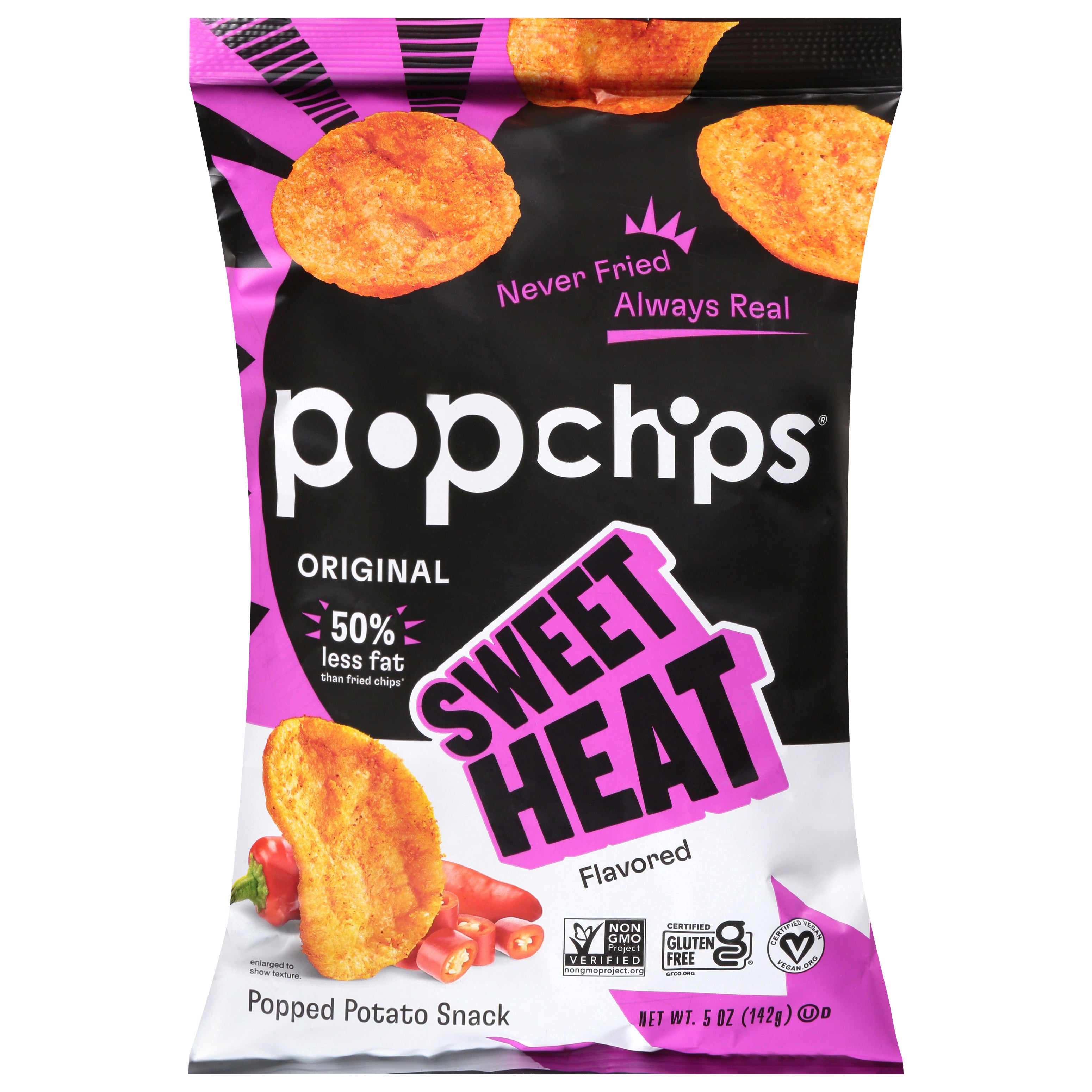 Popchips Popped Sweet Heat Flavored Potato Snack 5 oz - Case of 12